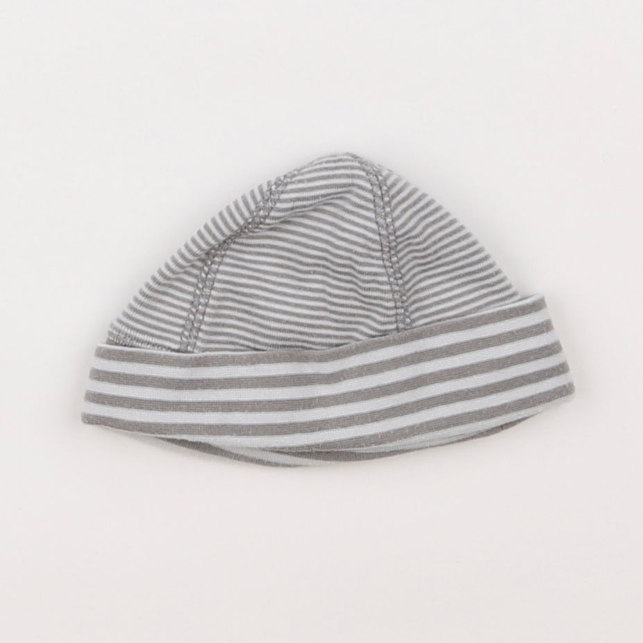 Vertbaudet - bonnet de naissance marron, blanc - 0 mois