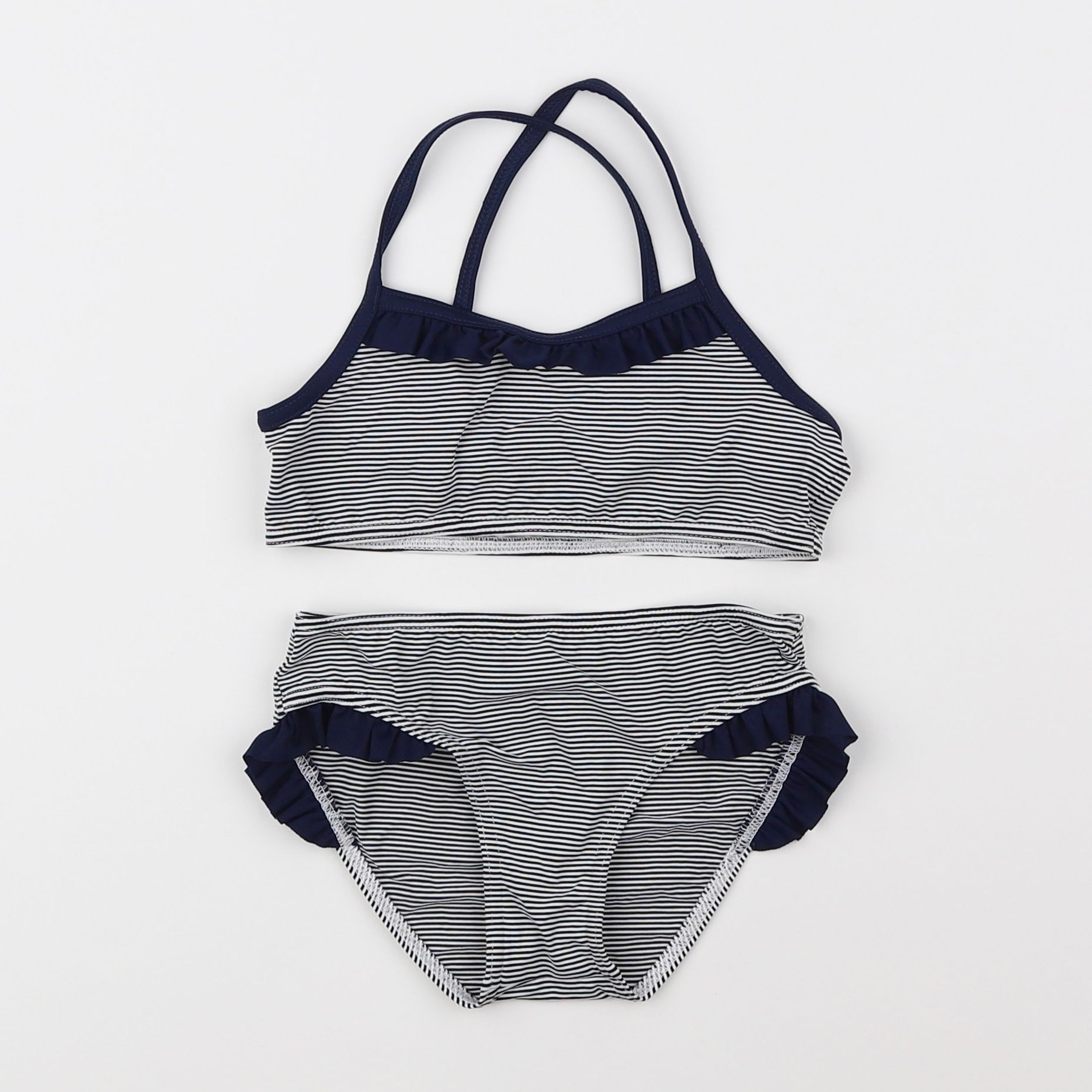 Petit Bateau - maillot de bain bleu, blanc - 6 ans