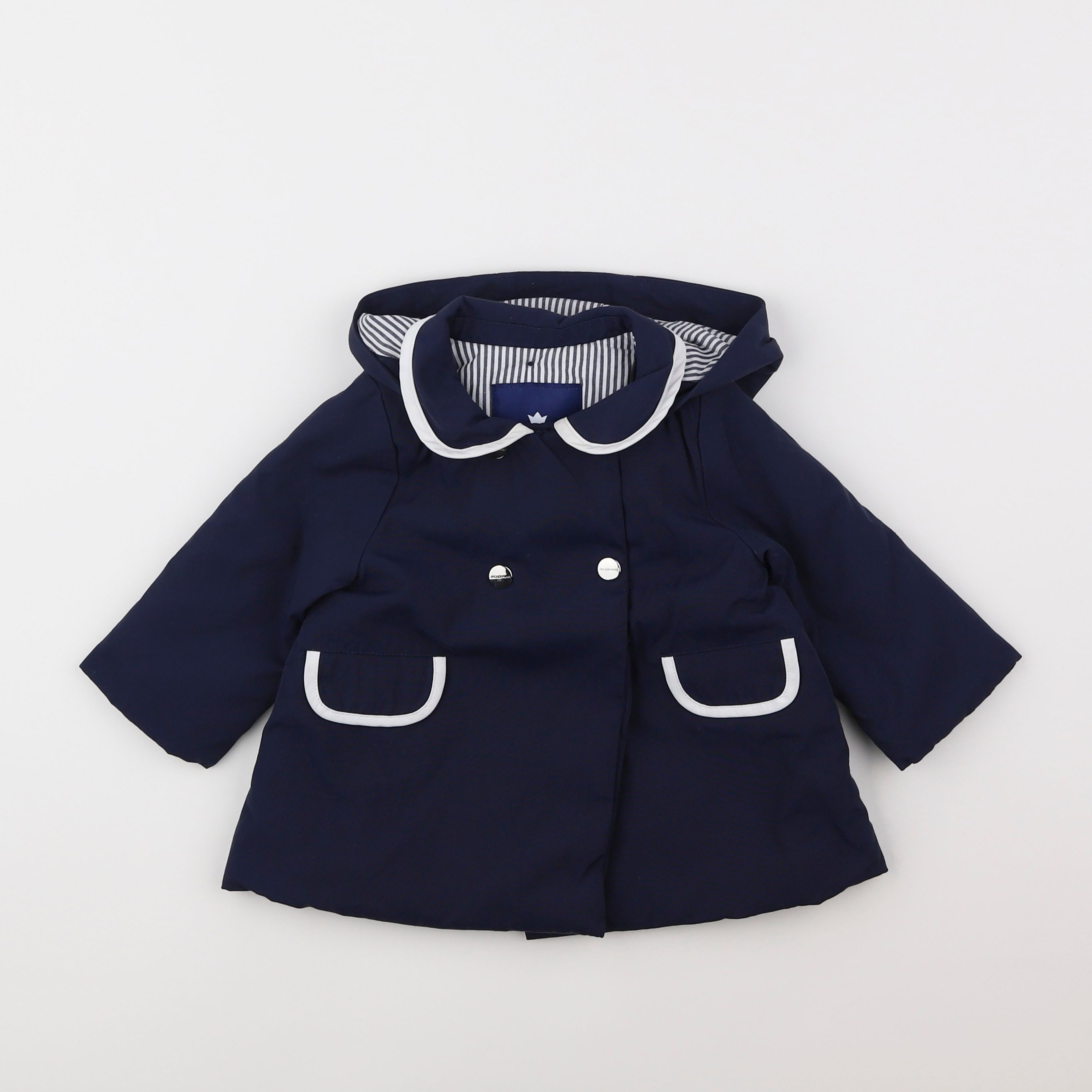 Jacadi - manteau bleu - 12 mois