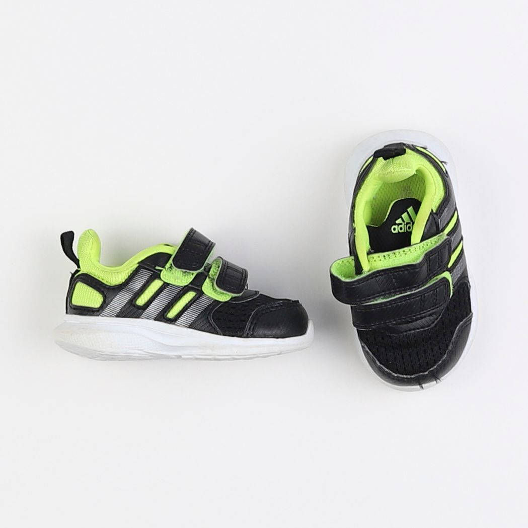 Adidas - tennis à scratch/ lacets vert - pointure 19