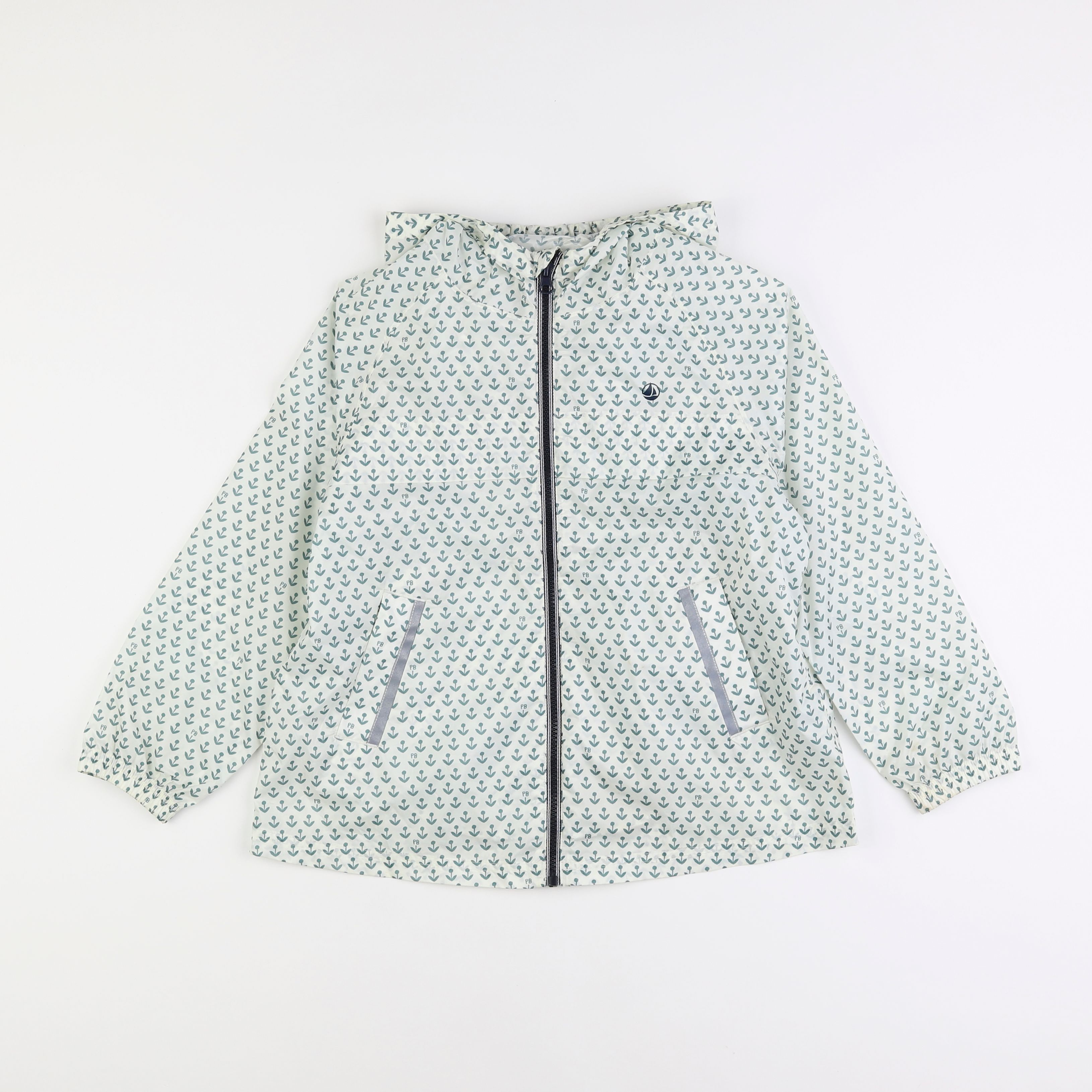 Petit Bateau - coupe-vent vert - 8 ans