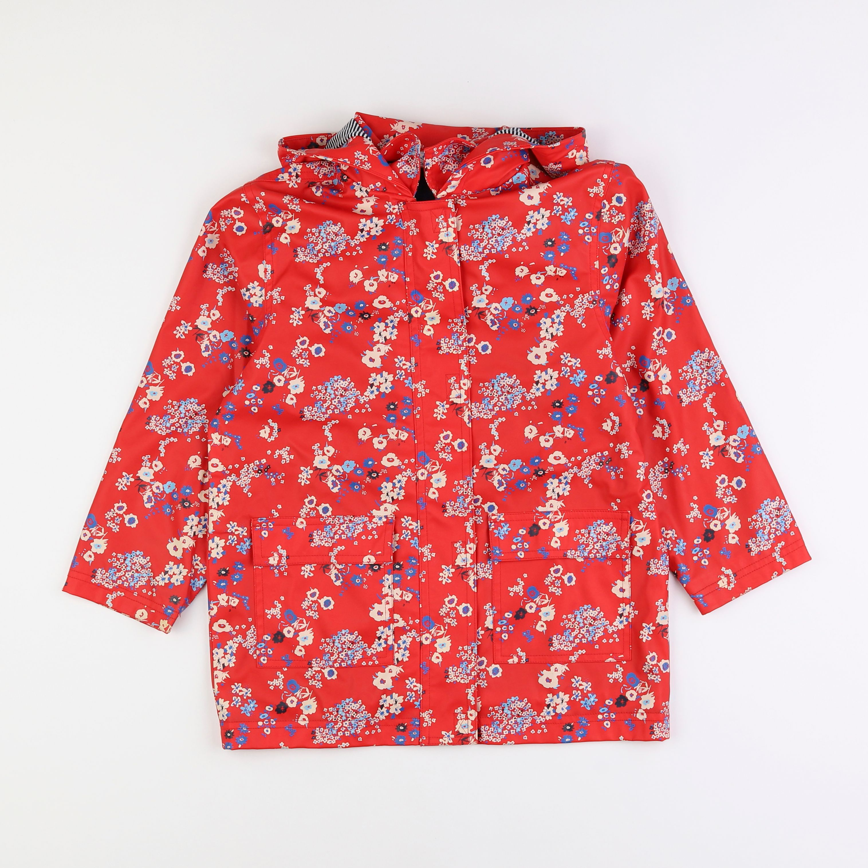 Petit Bateau - imperméable rouge - 8 ans