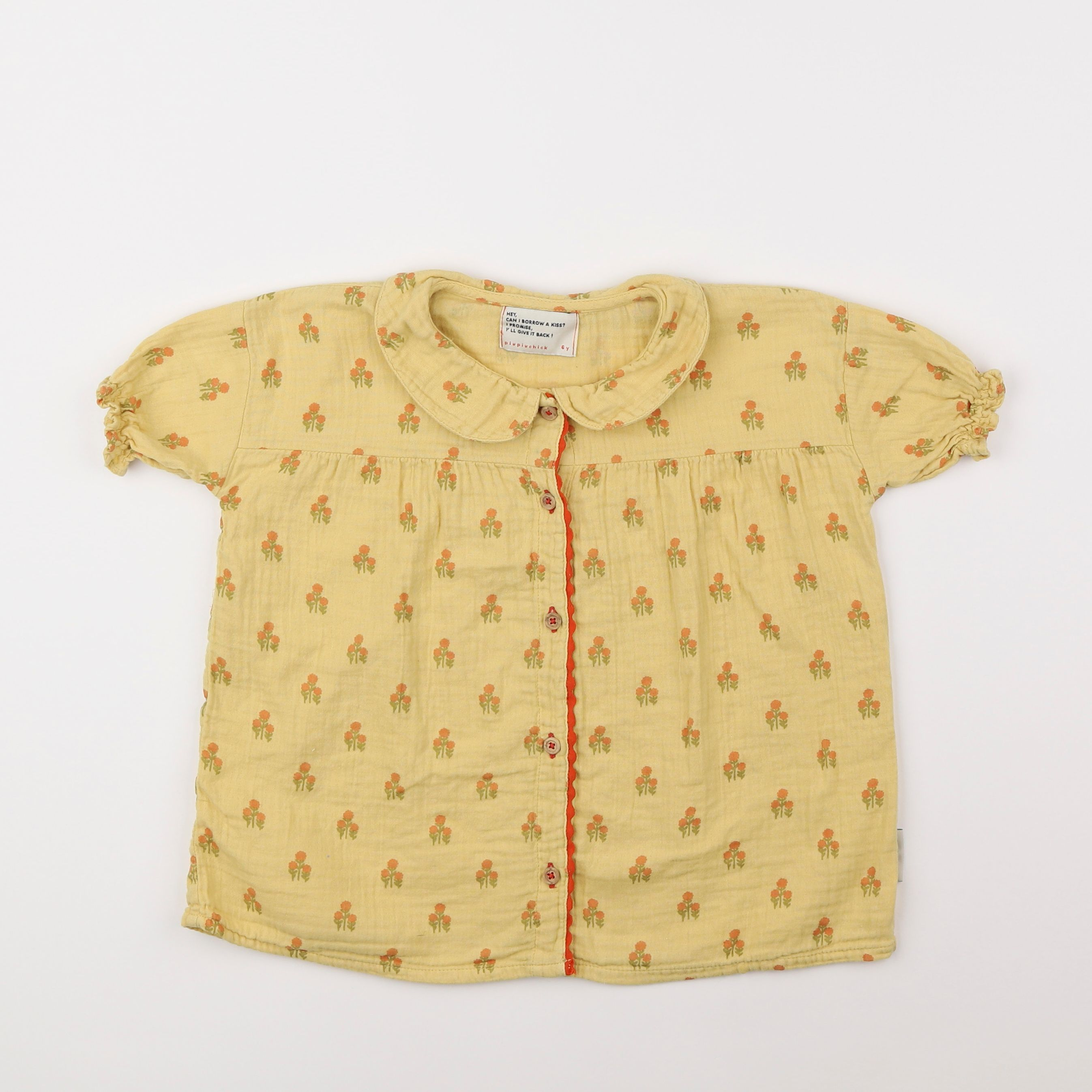 Piupiuchick - blouse jaune - 6 ans