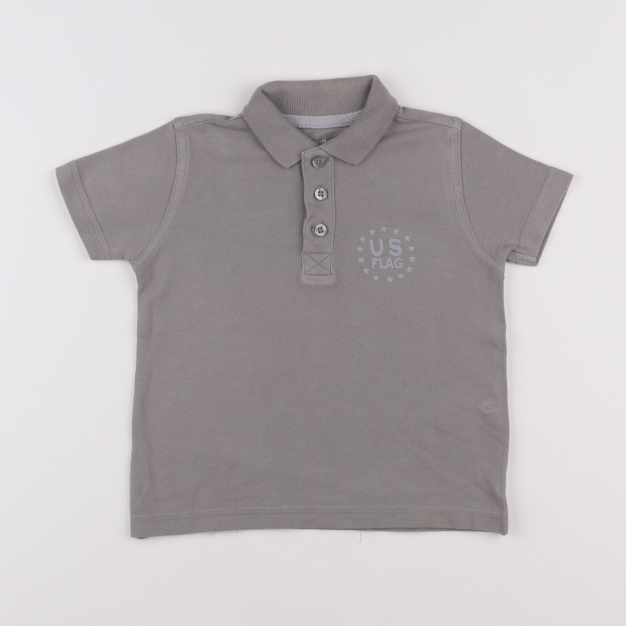 Vertbaudet - polo gris - 3 ans