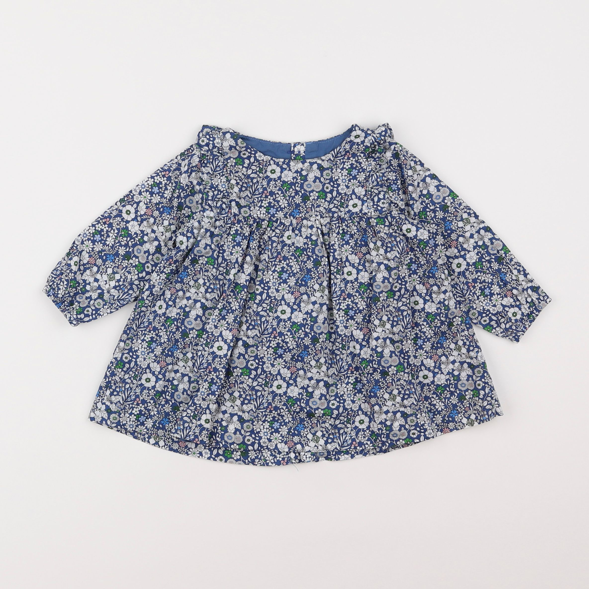 Jacadi - robe liberty bleu - 6 mois