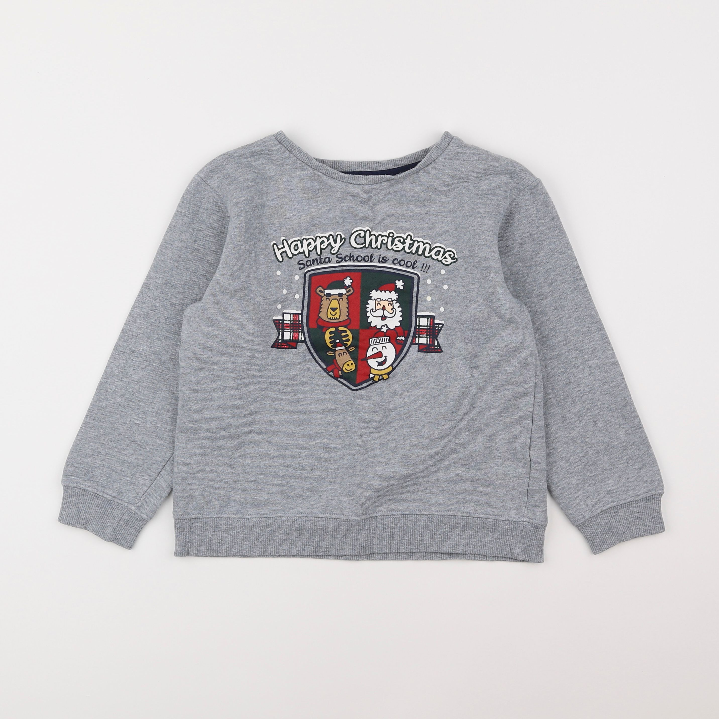 Vertbaudet - sweat gris - 8 ans