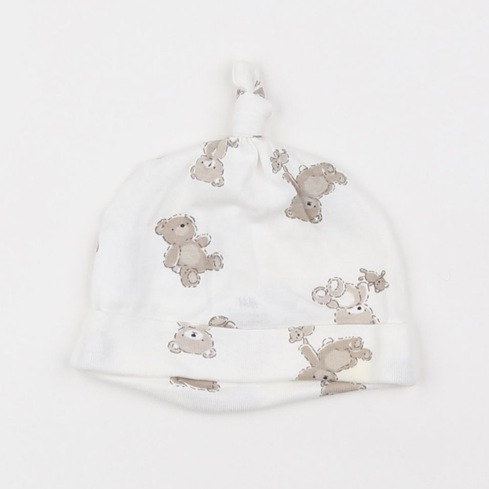 H&M - bonnet de naissance blanc - 3 mois