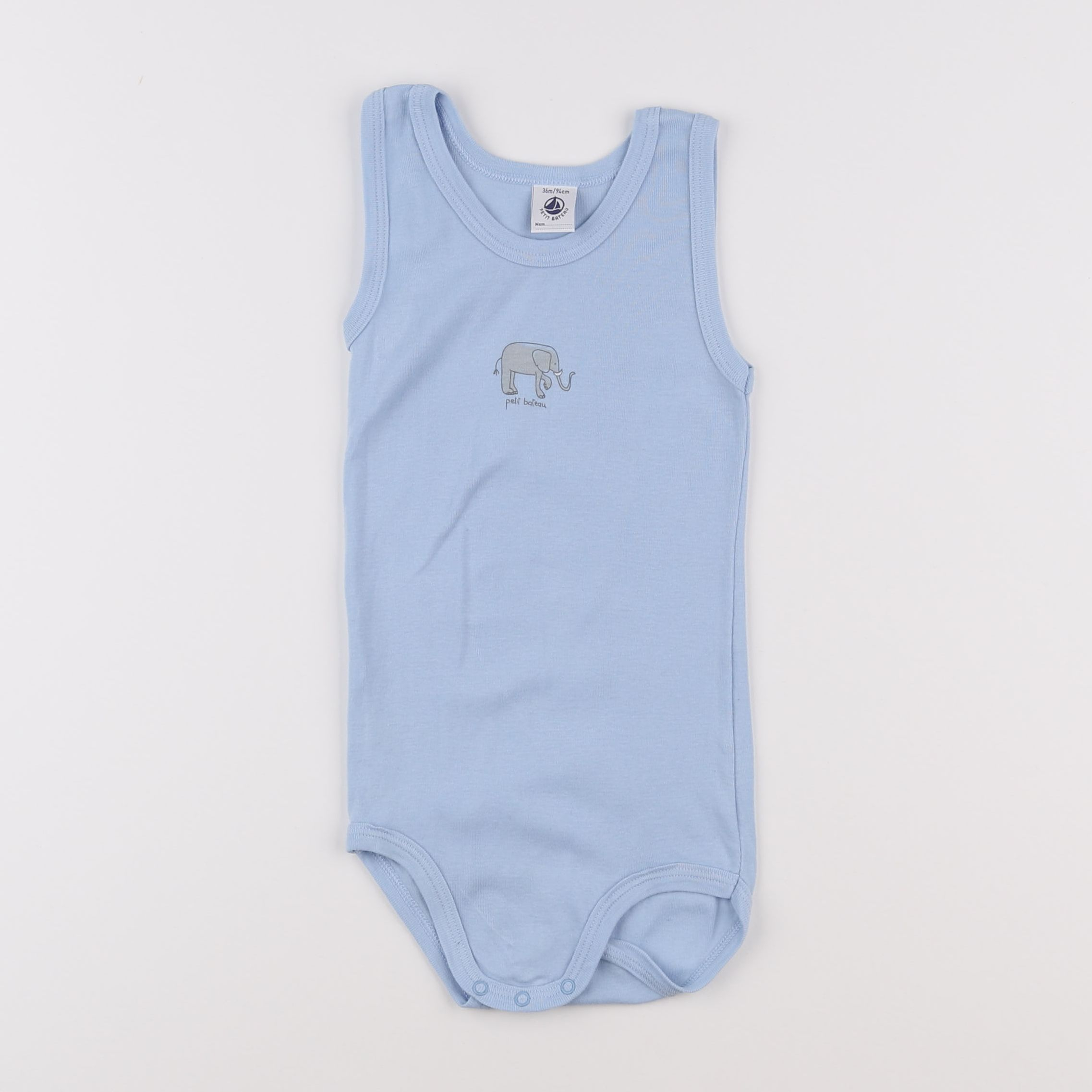 Petit Bateau - body bleu - 4 ans