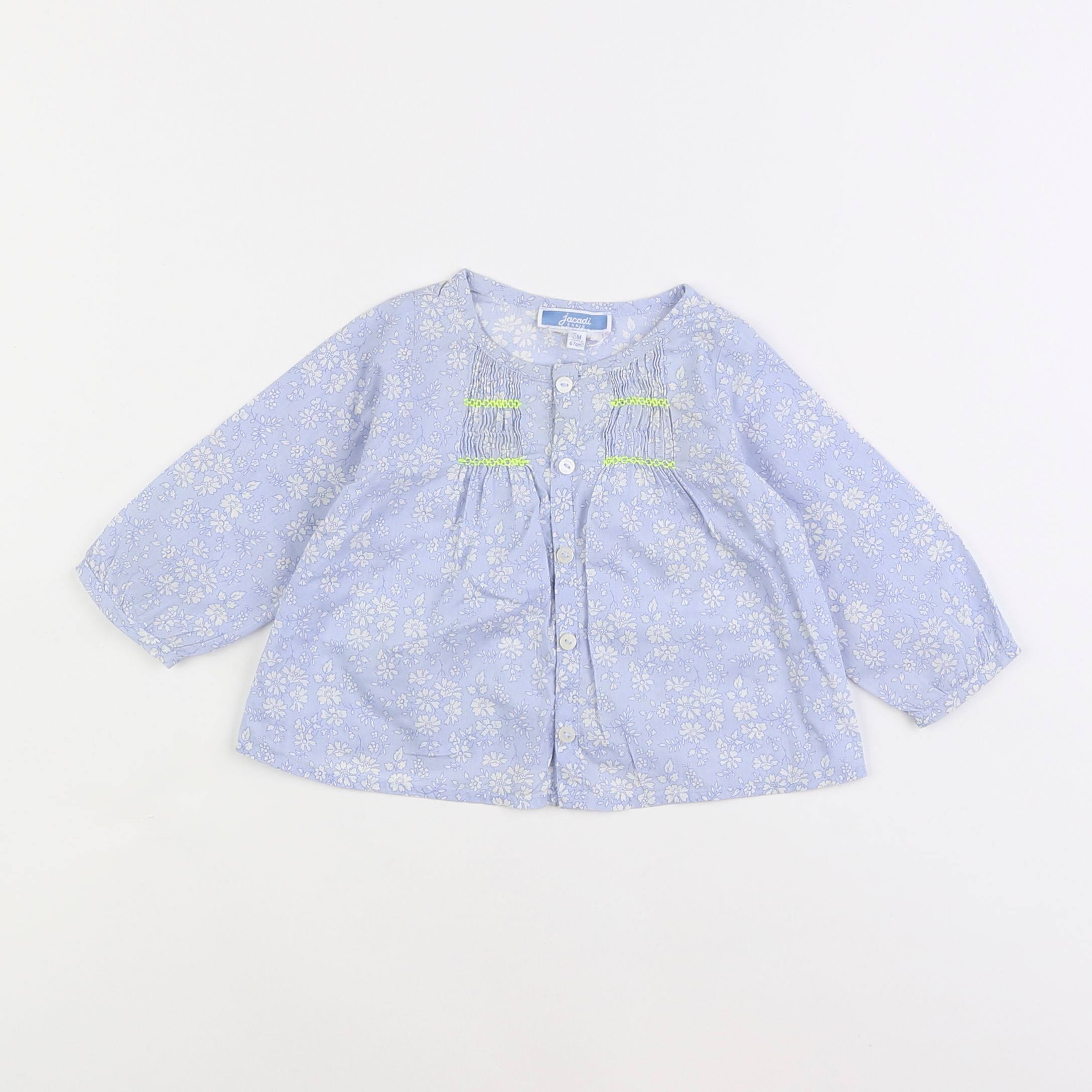 Jacadi - blouse bleu - 6 mois