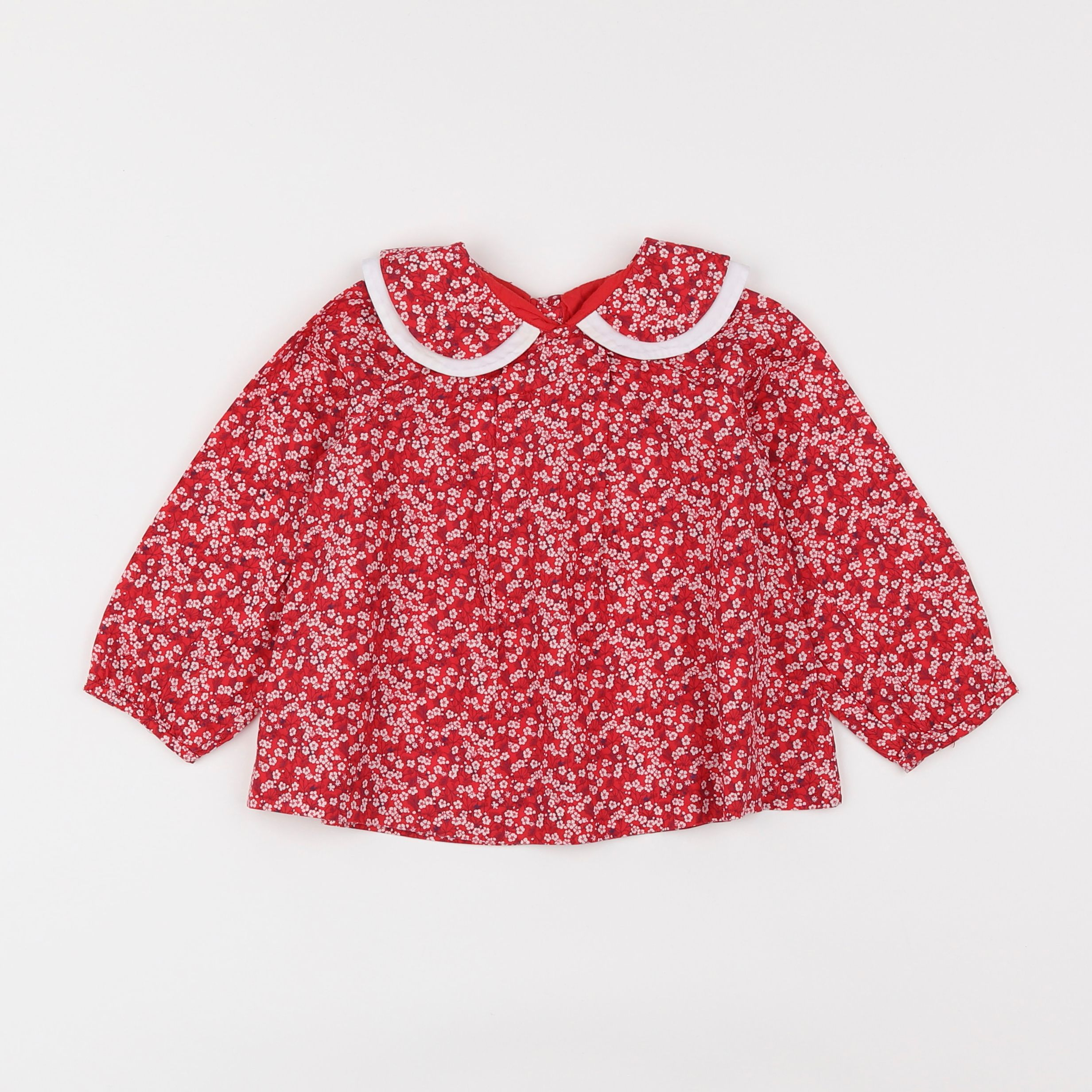 Jacadi - blouse liberty rouge - 2 ans