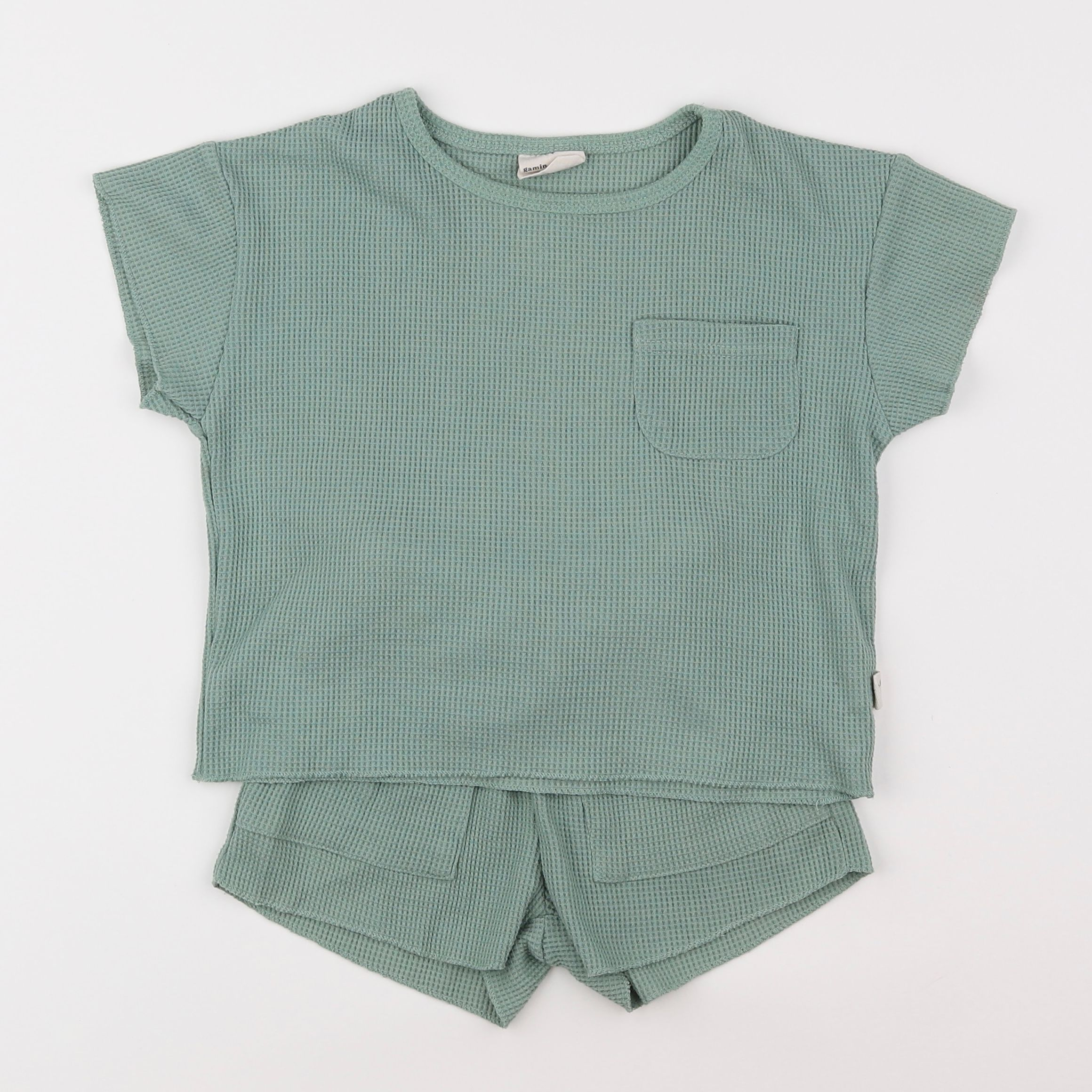 Gamin gamine - ensemble vert - 2 ans