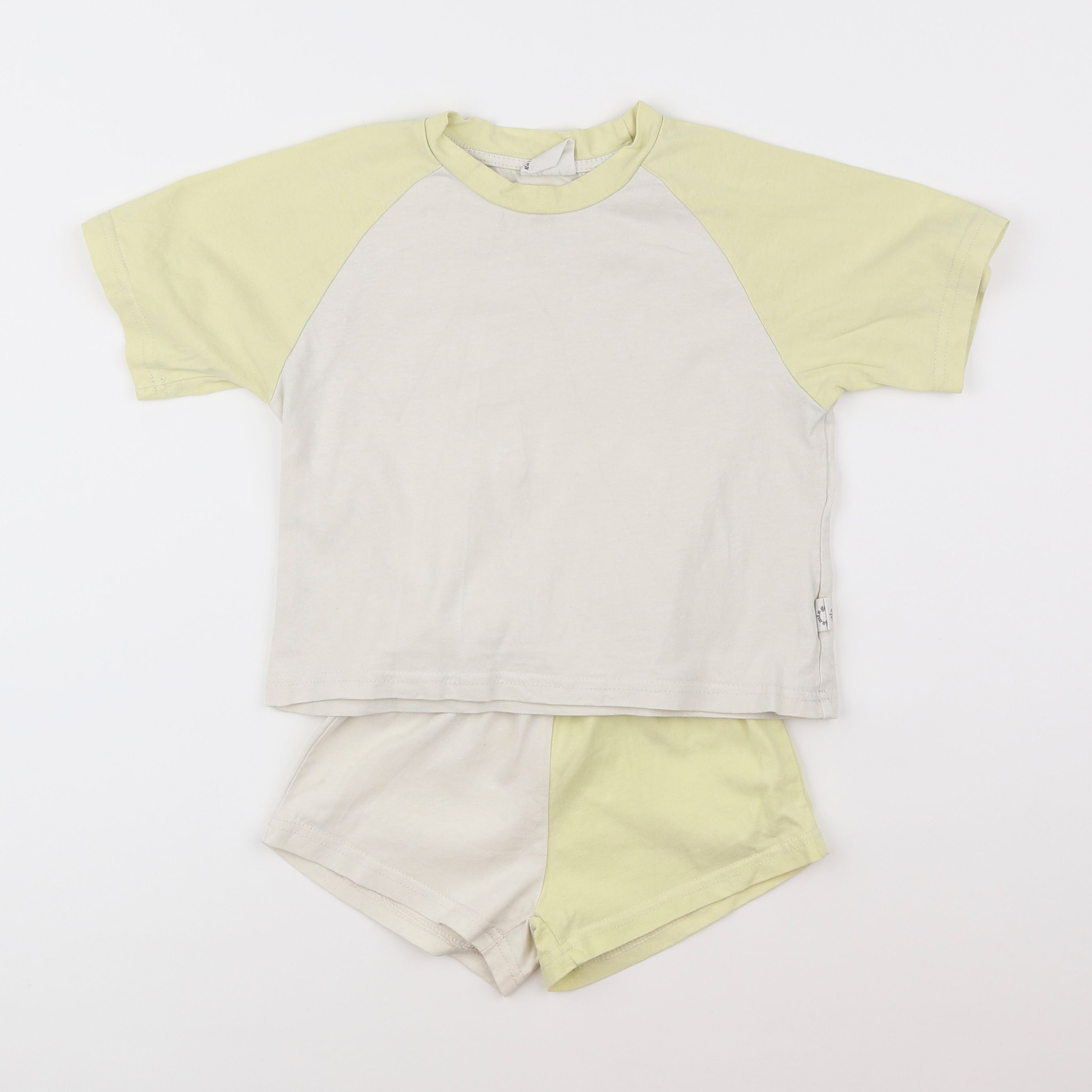 Gamin gamine - ensemble blanc, jaune - 2 ans