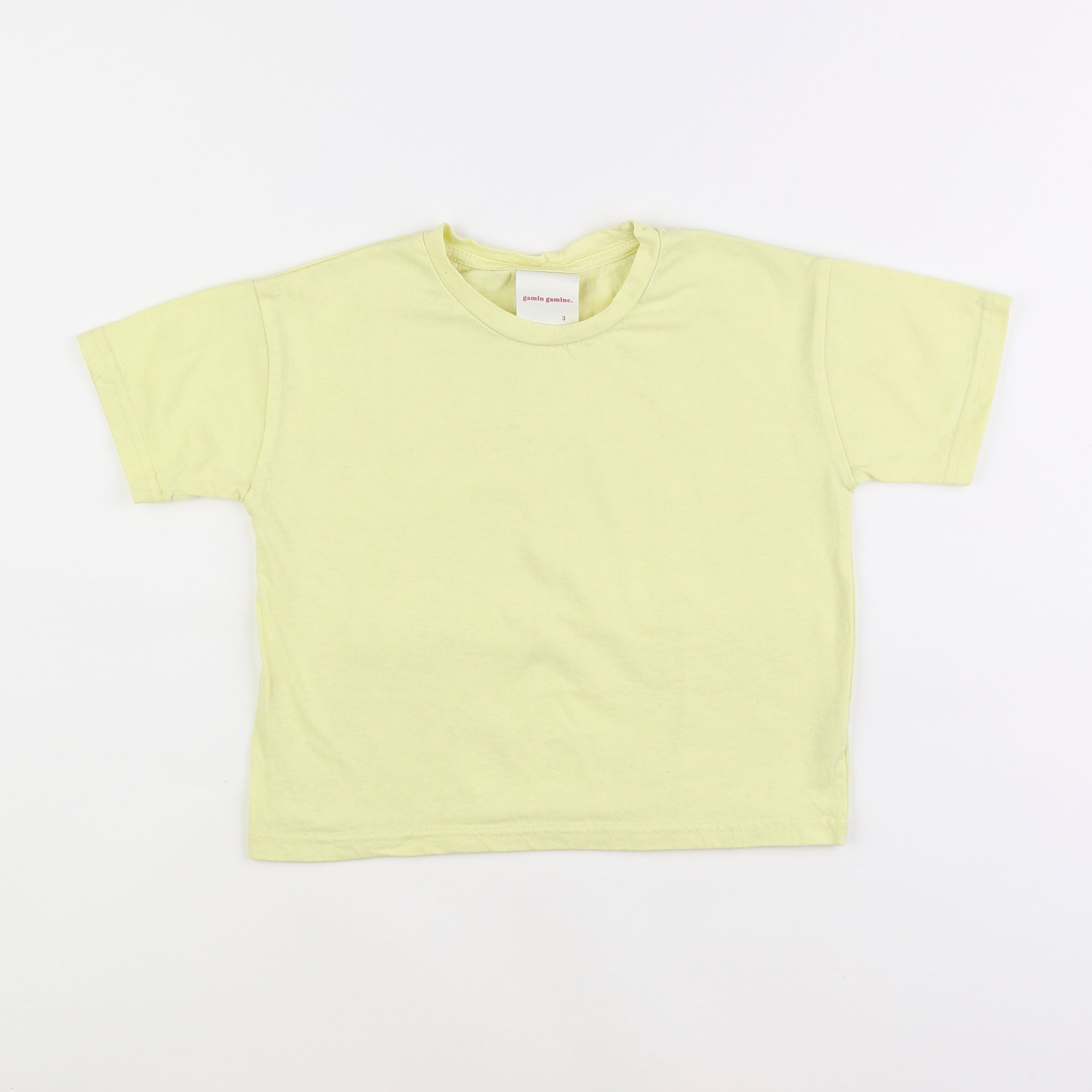 Gamin gamine - tee-shirt jaune - 3 ans