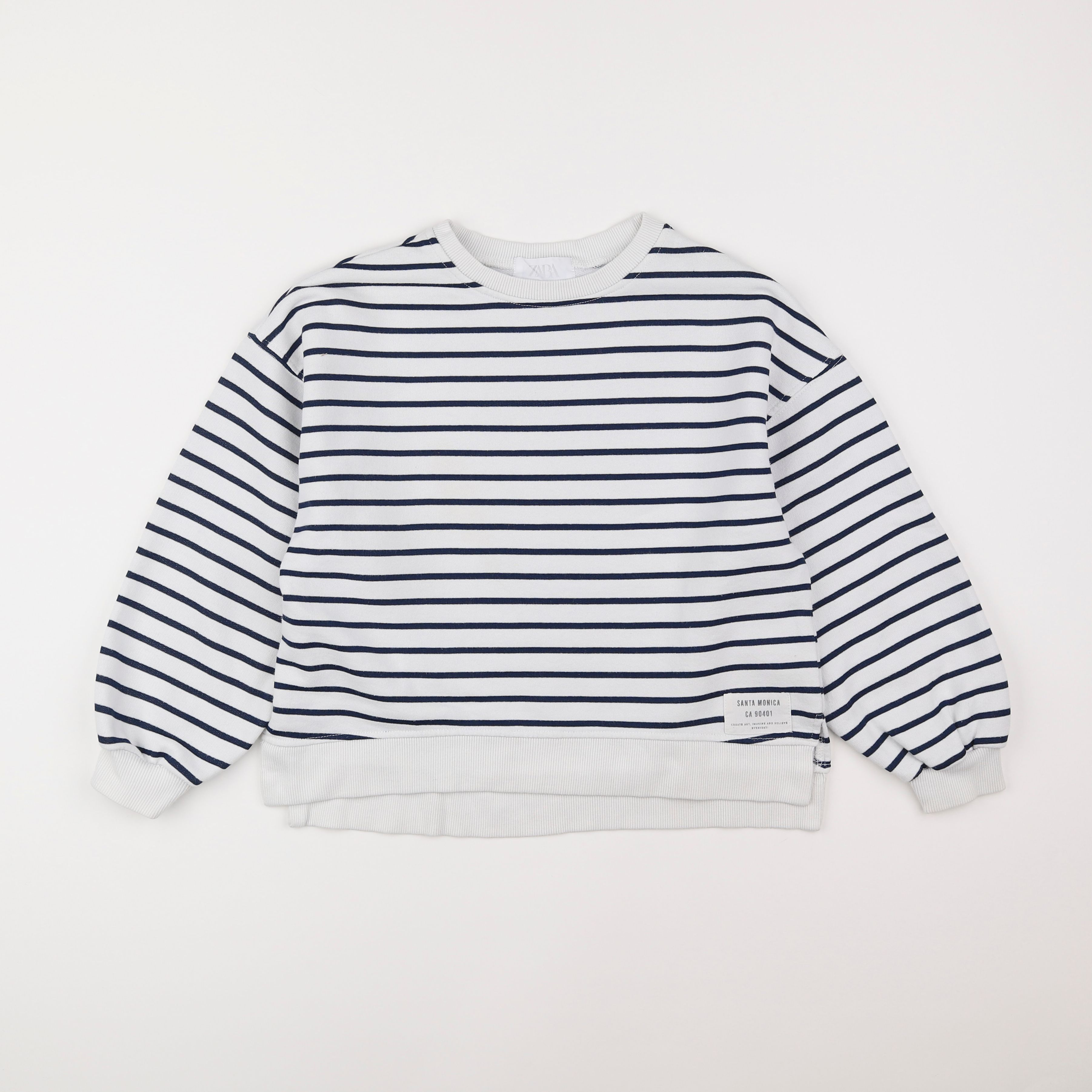 Zara - sweat blanc, bleu - 10 ans