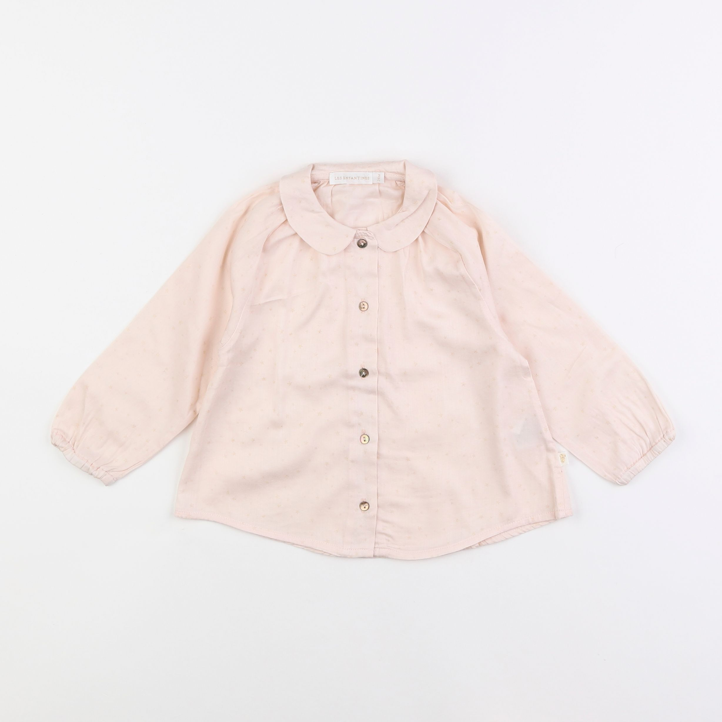 Les Enfantines - chemise rose - 2 ans