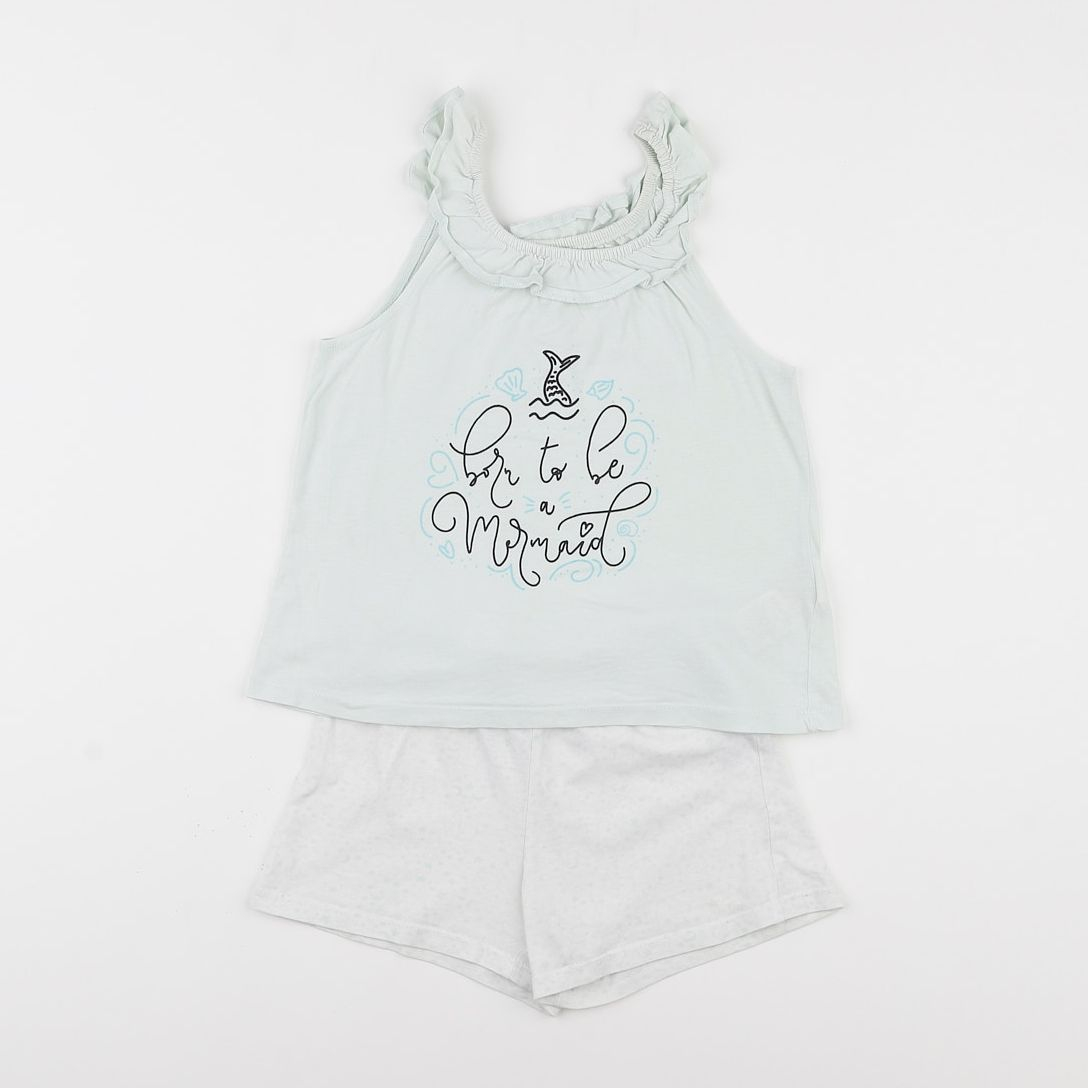 Vertbaudet - pyjama coton blanc, vert - 6 ans