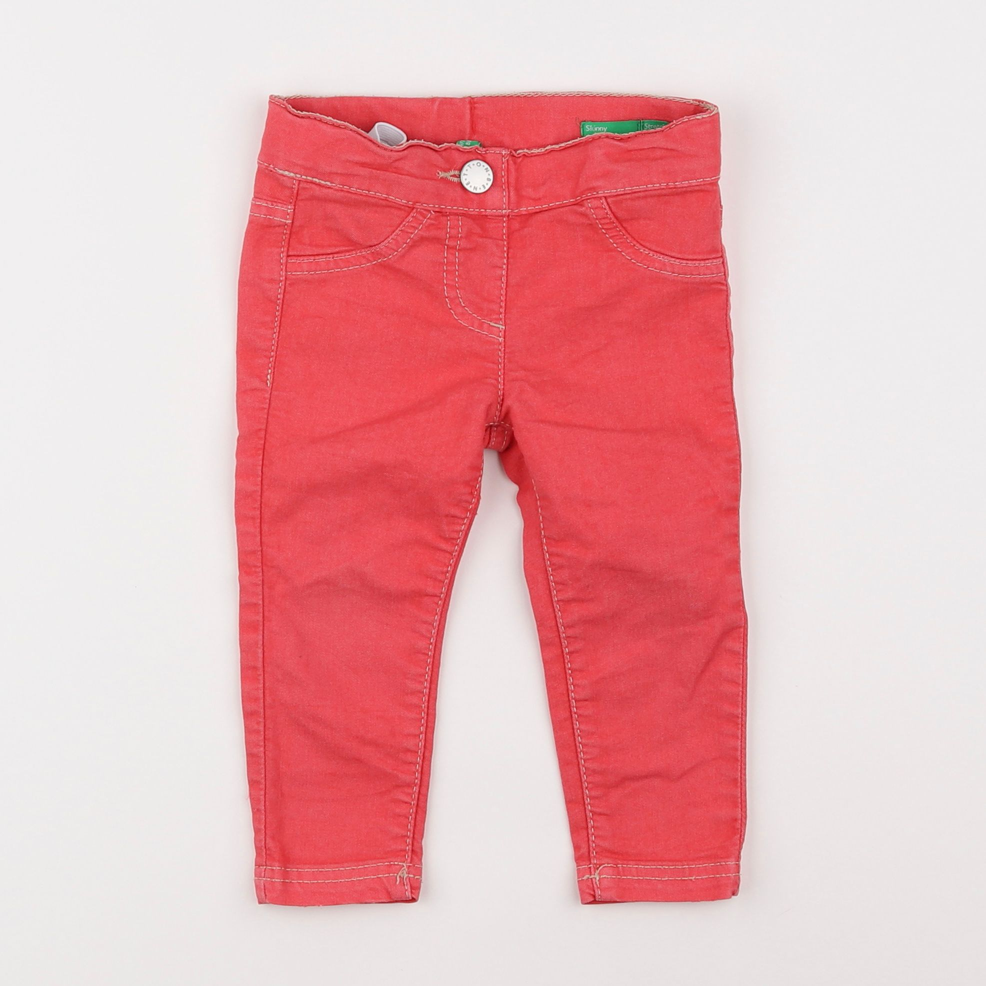 Benetton - pantalon rose - 12/18 mois