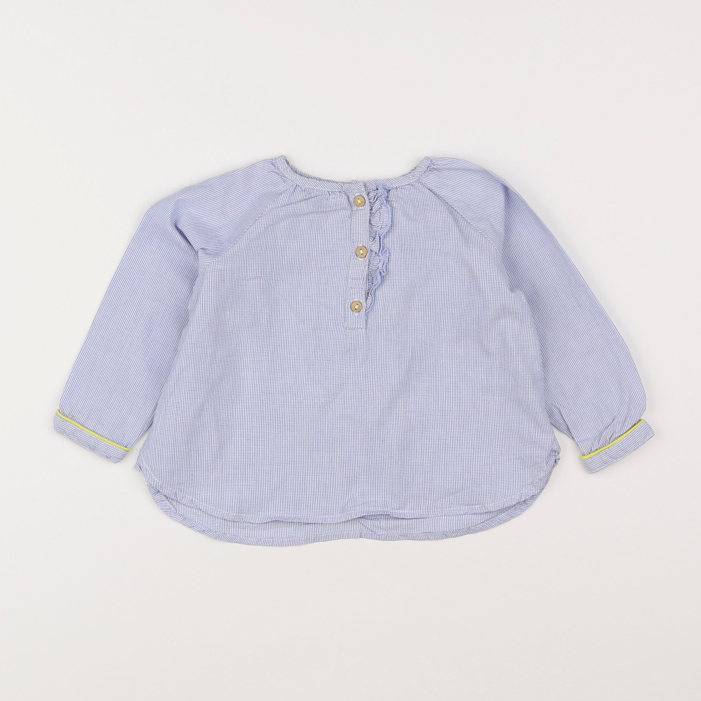 Zara - blouse bleu - 6/9 mois