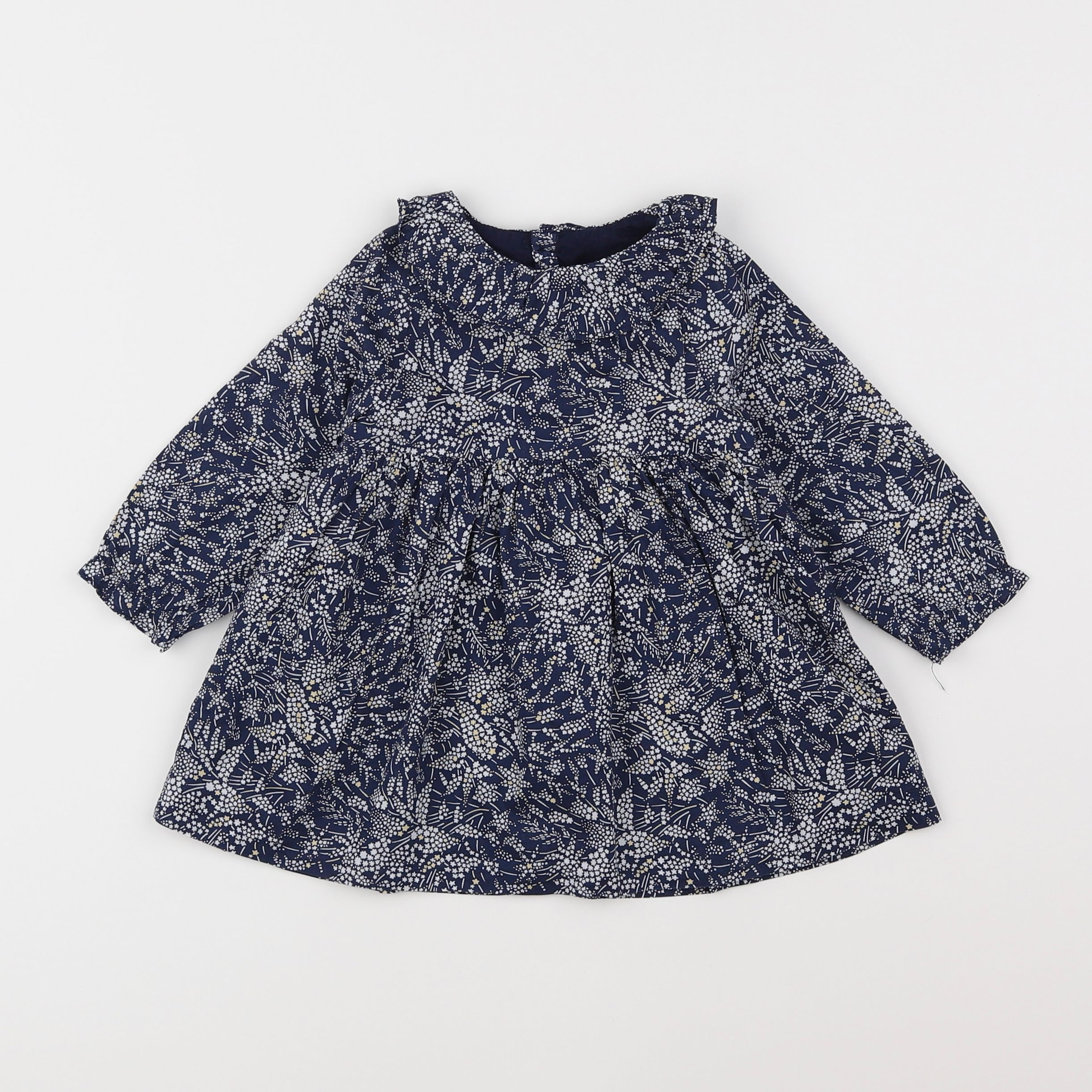 Jacadi - robe liberty bleu - 12 mois