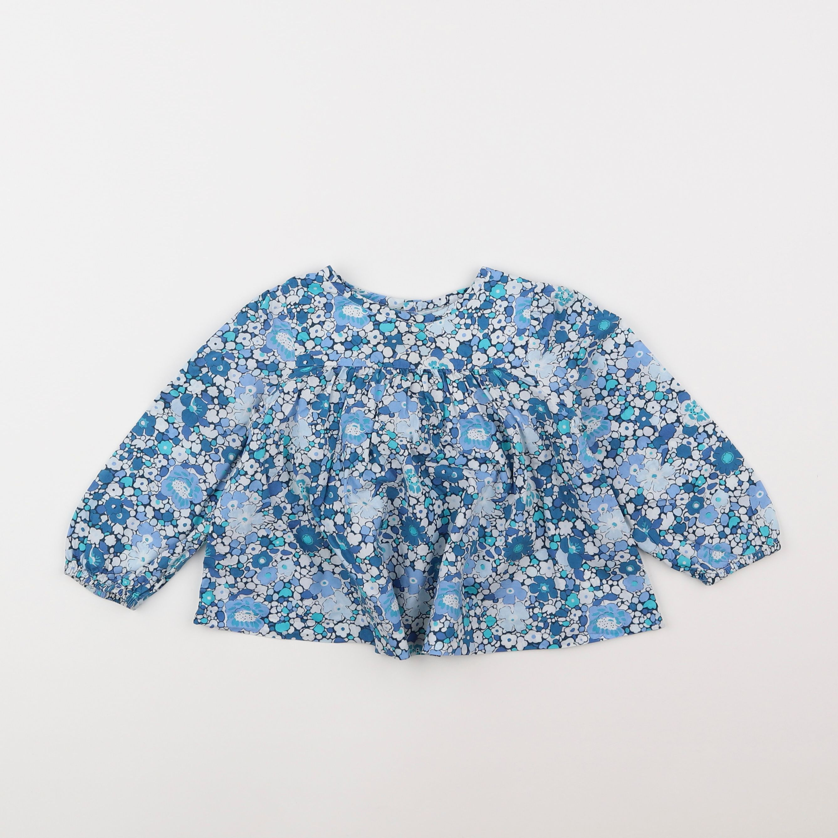 Jacadi - blouse liberty bleu - 2 ans