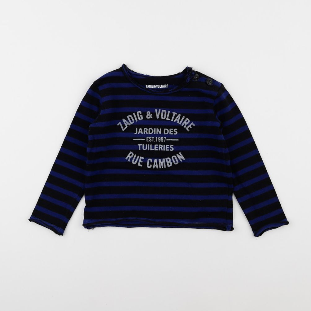 Zadig & Voltaire - pull bleu - 4 ans