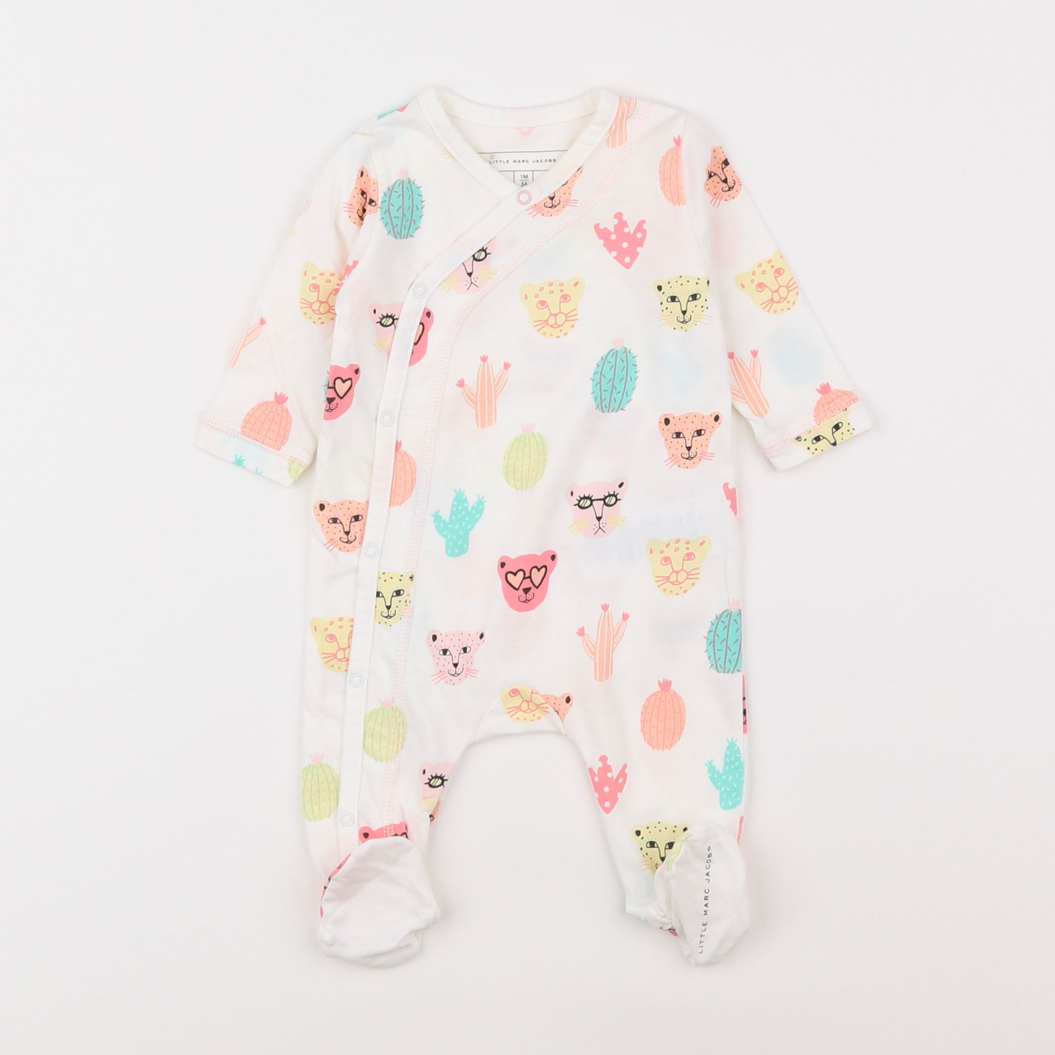 Little marc jacobs - pyjama coton blanc, multicolore - 1 mois