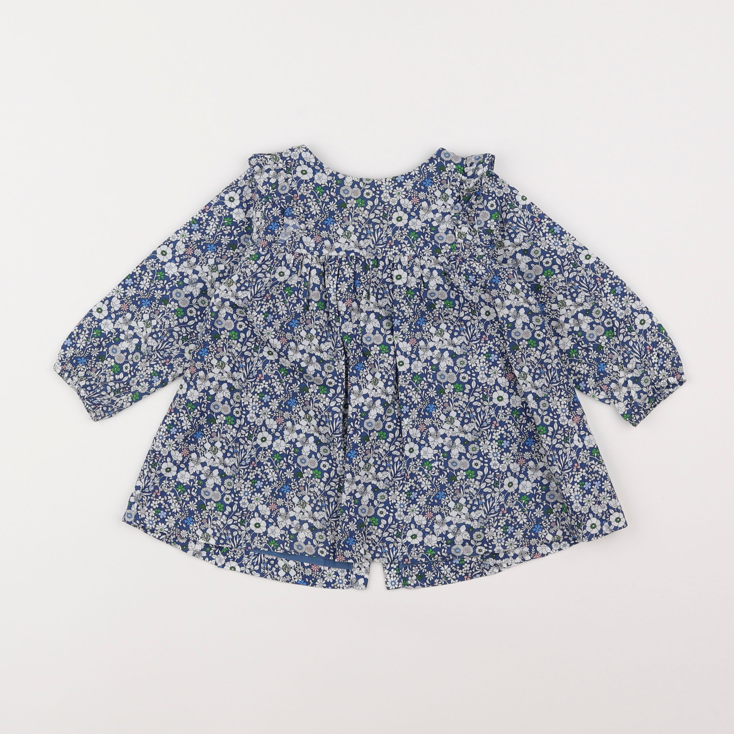 Jacadi - robe liberty bleu - 12 mois