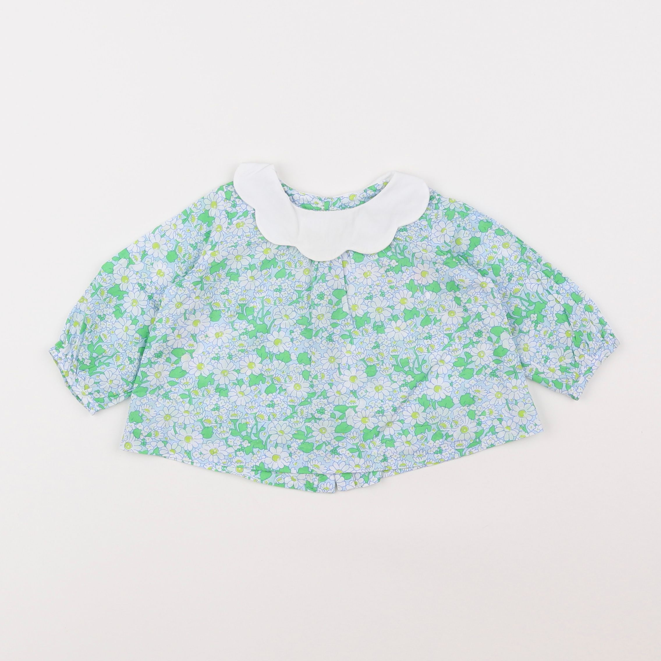 Jacadi - blouse liberty vert - 6 mois