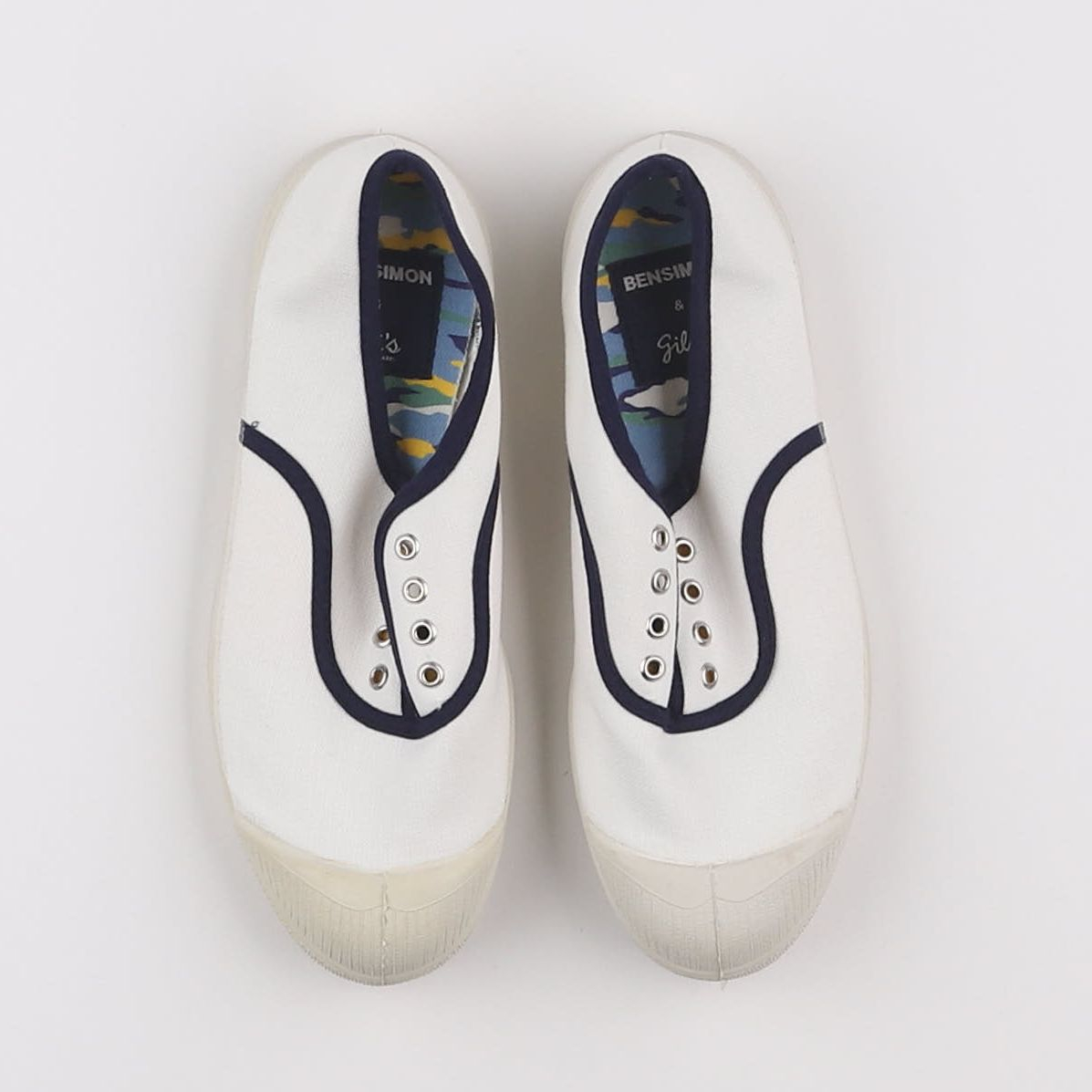 Bensimon - tennis élastiqué blanc - pointure 34