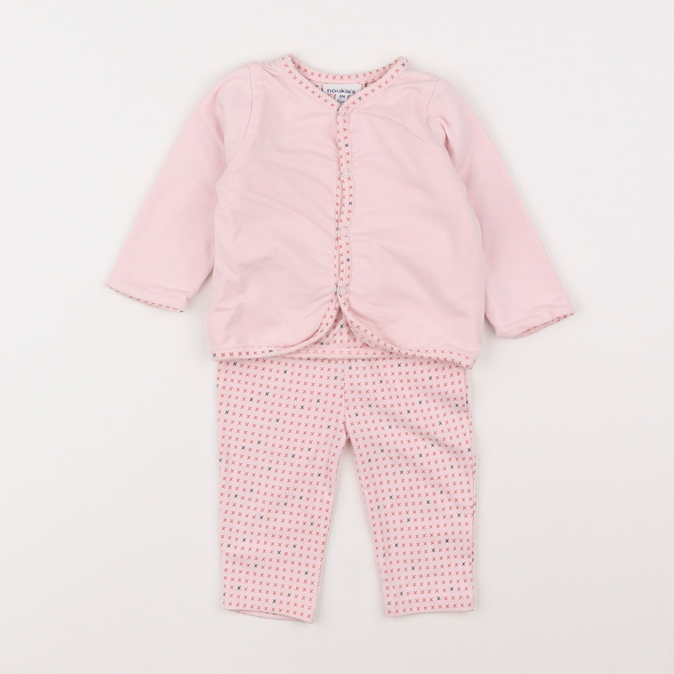 Noukie's - pyjama velours rose - 3 mois