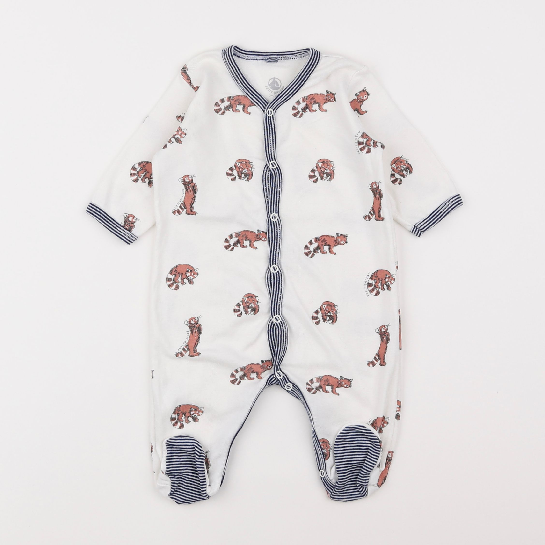 Petit Bateau - pyjama coton multicolore - 3 mois