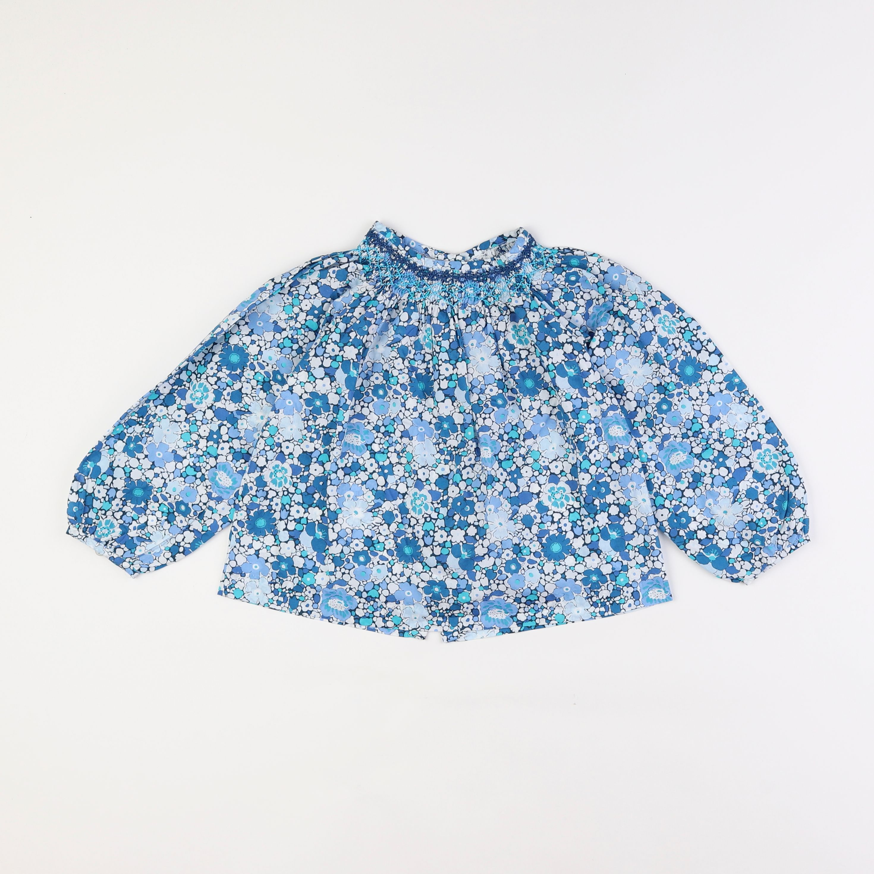 Jacadi - blouse liberty bleu - 4 ans