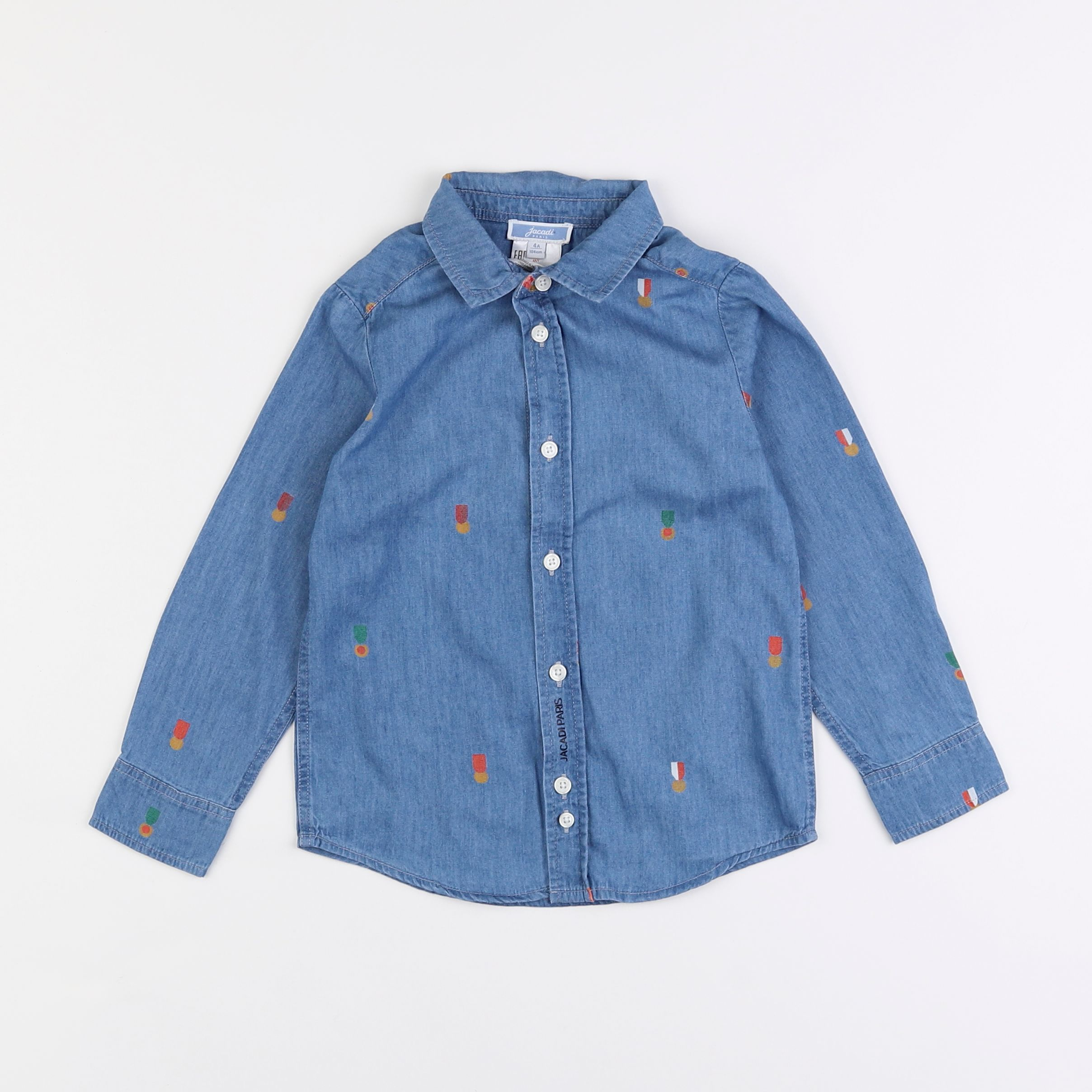 Jacadi - chemise bleu - 4 ans