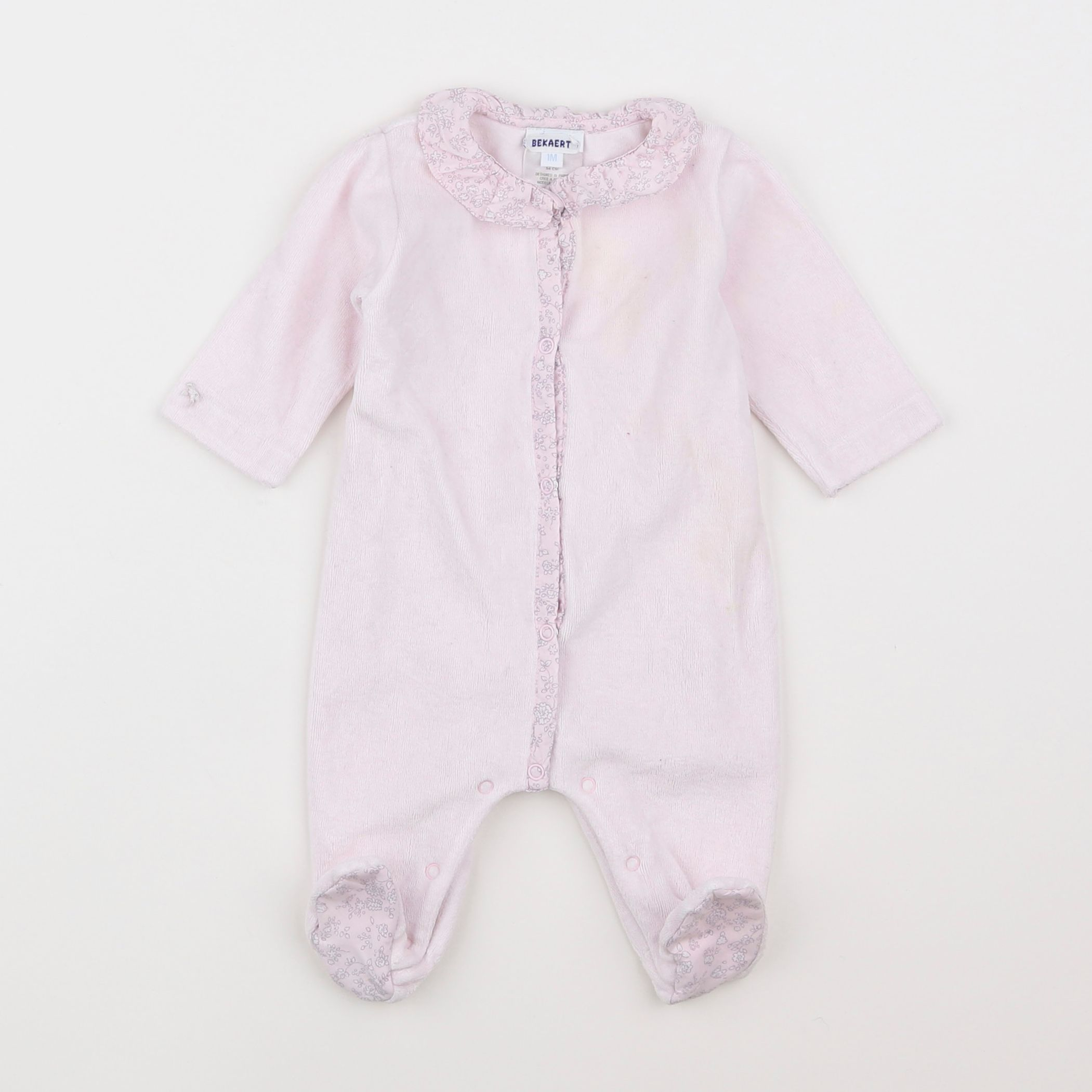 Jacadi - pyjama velours rose - 3 mois