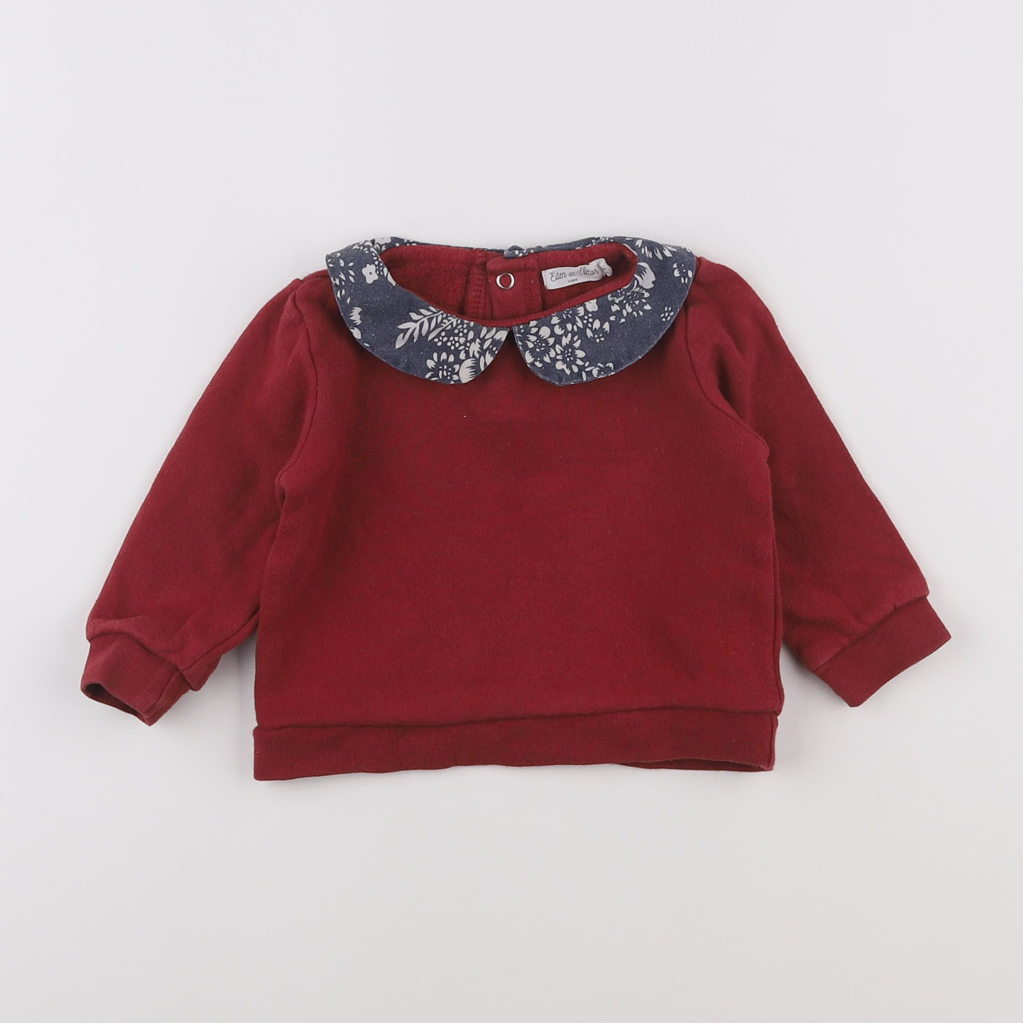 Eden & Victor - sweat rouge - 9 mois