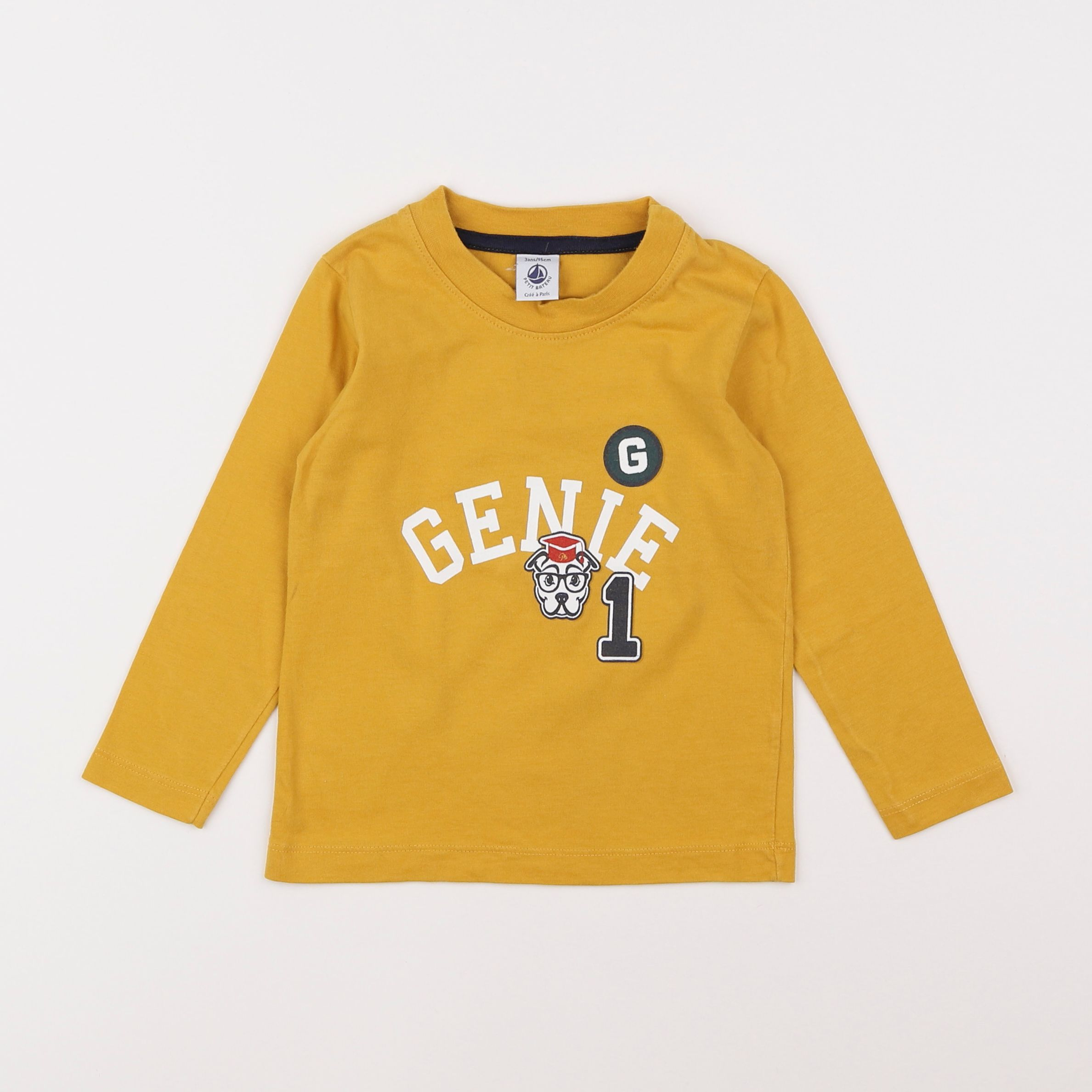 Petit Bateau - tee-shirt jaune - 3 ans