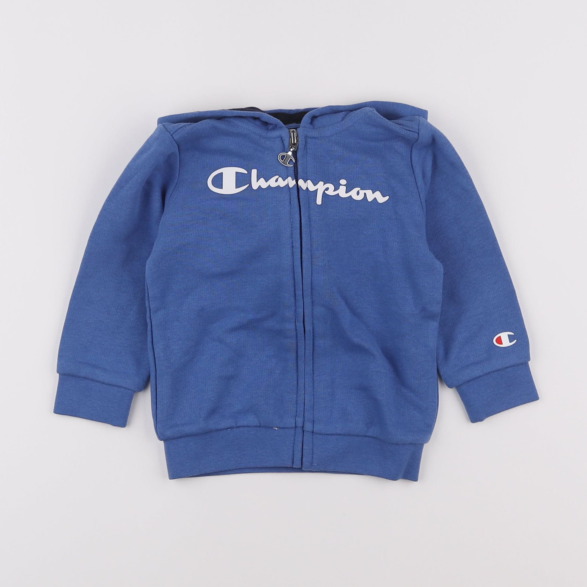 Champion  - sweat bleu - 9 mois