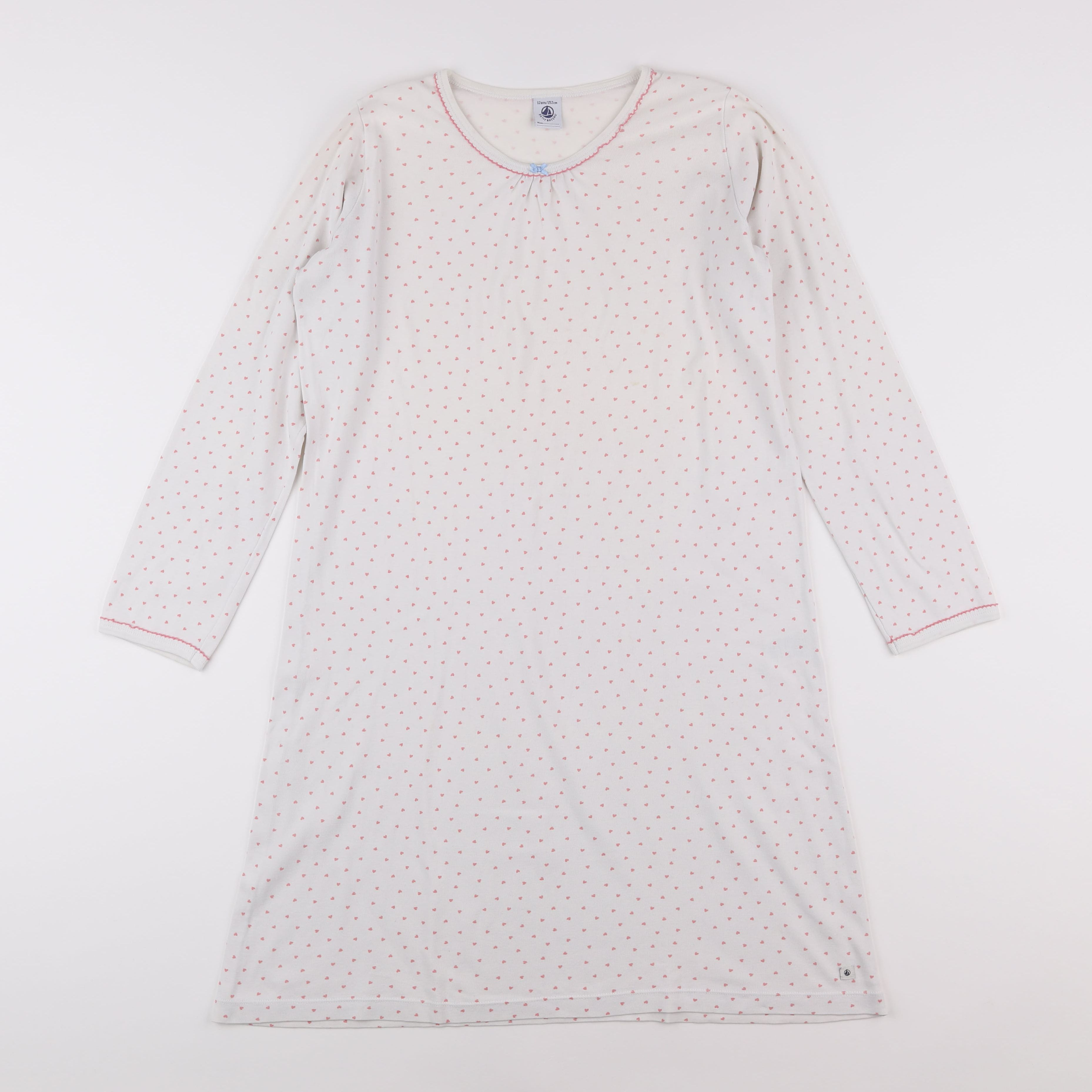 Petit Bateau - chemise de nuit coton blanc - 12 ans