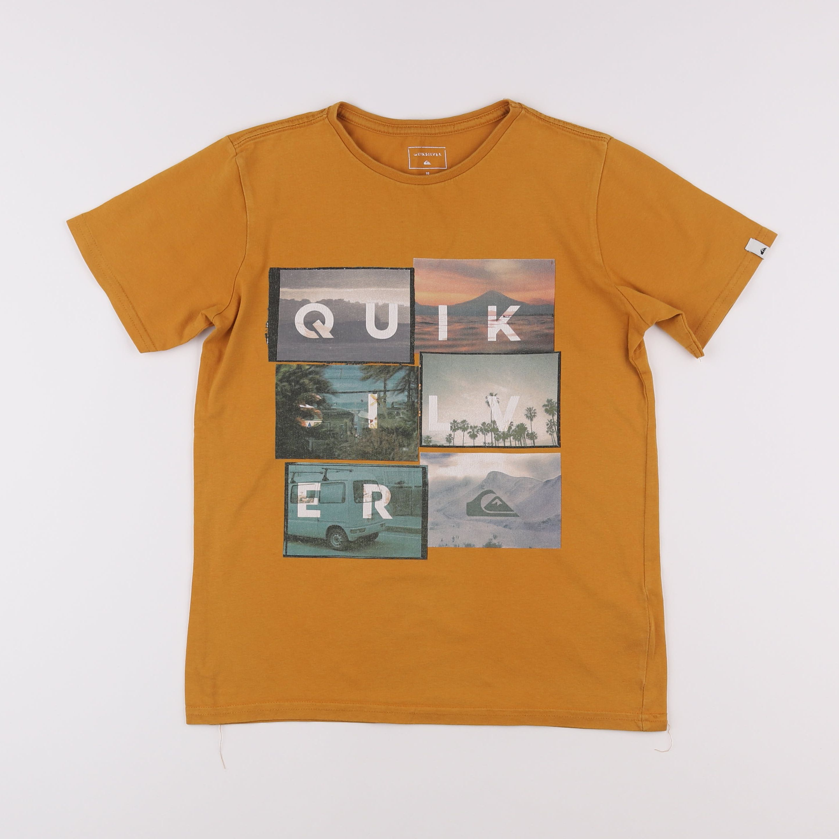 Quiksilver - tee-shirt jaune - 10 ans