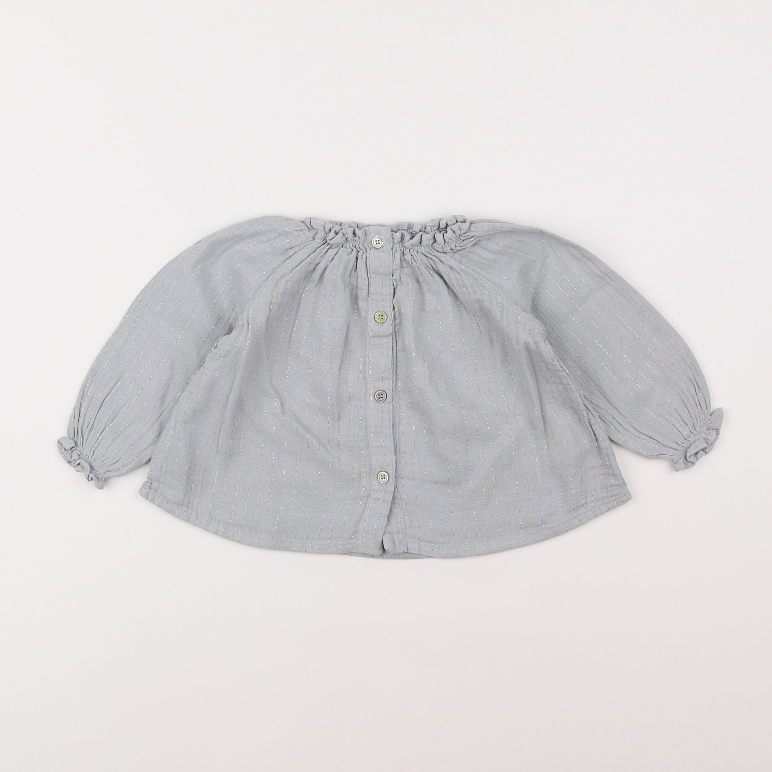 Bonton - blouse bleu, or - 12 mois