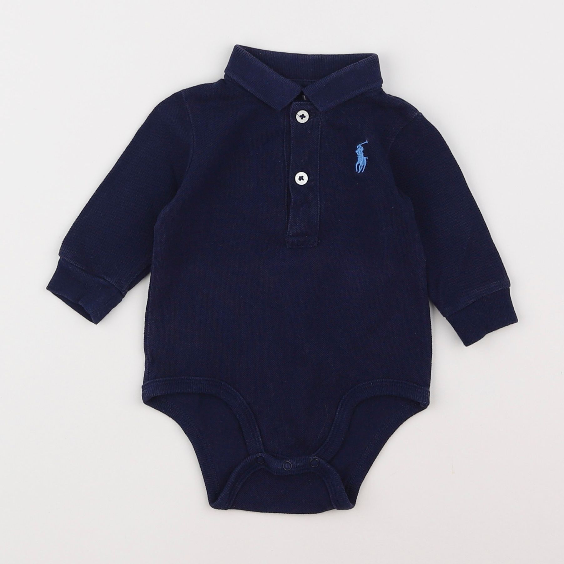 Ralph Lauren - body à col bleu - 3 mois