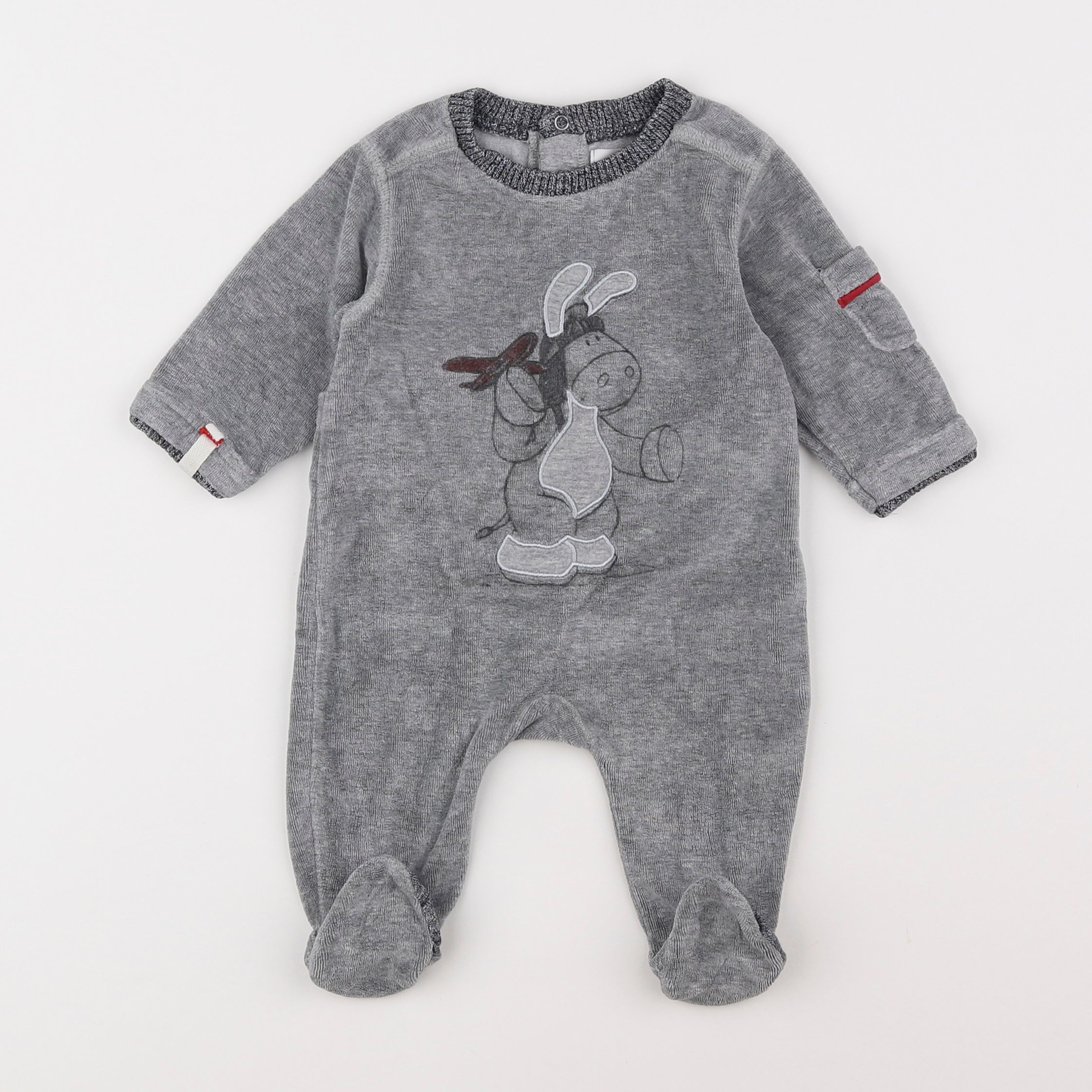 Noukie's - pyjama velours gris - 3 mois