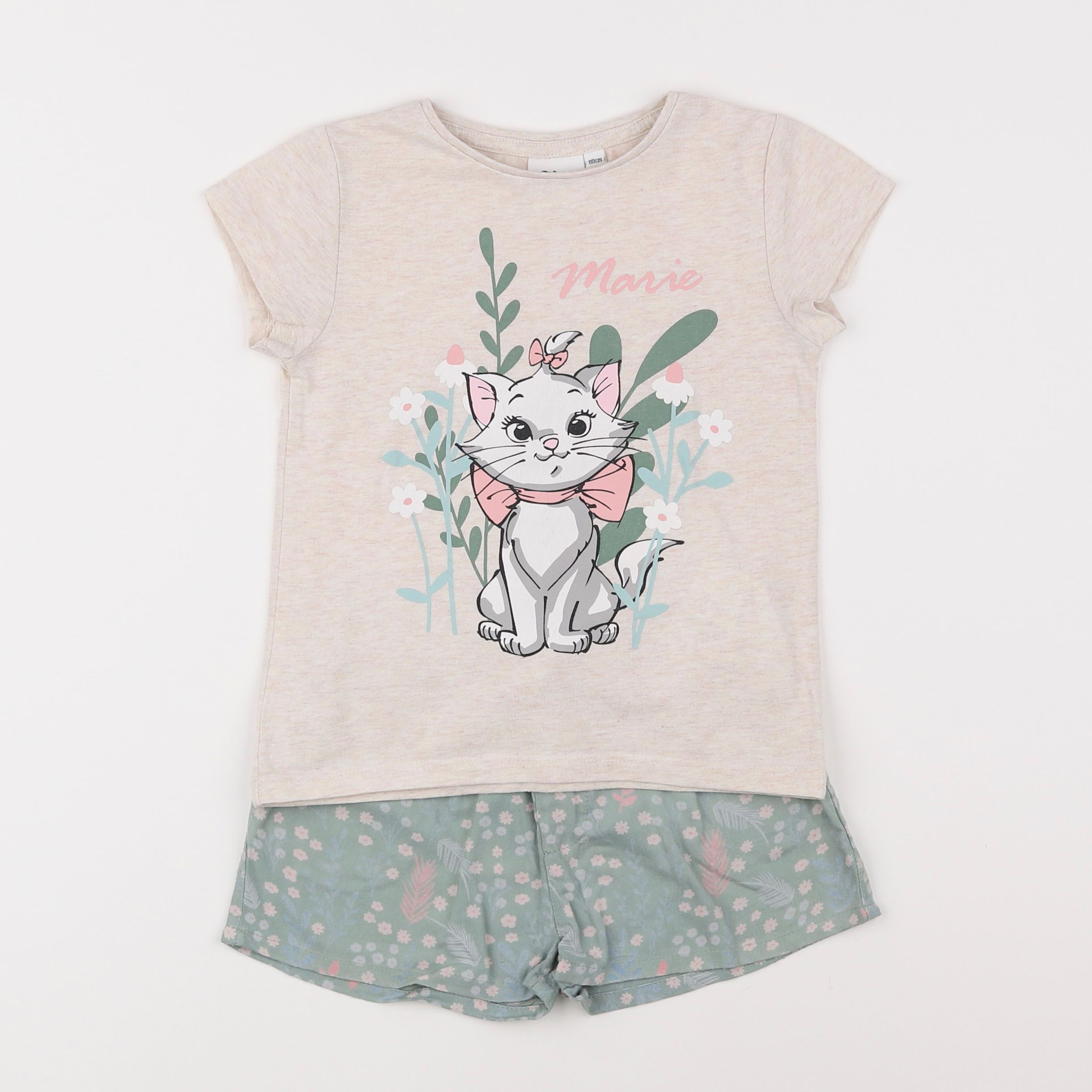 Vertbaudet - pyjama coton rose, vert - 5 ans