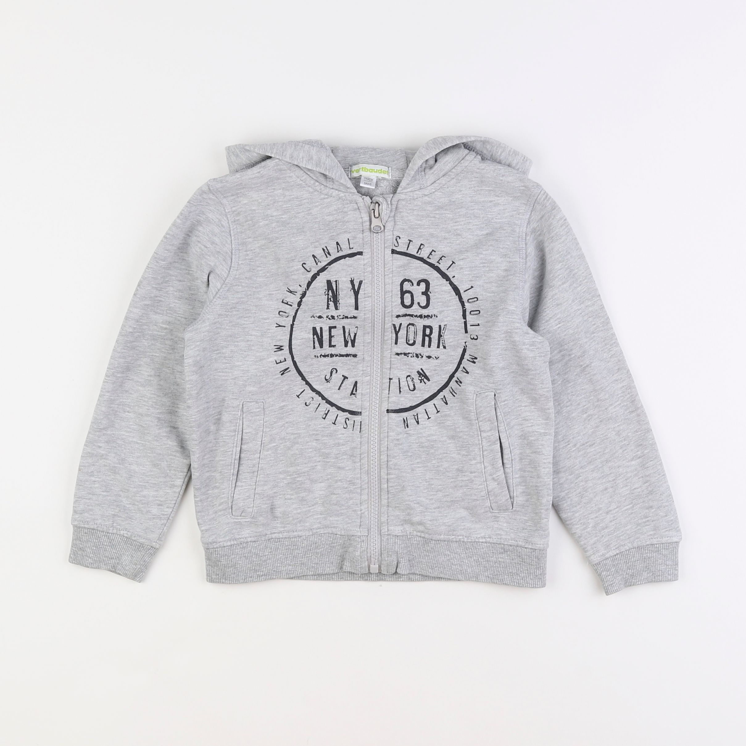 Vertbaudet - sweat gris - 5 ans