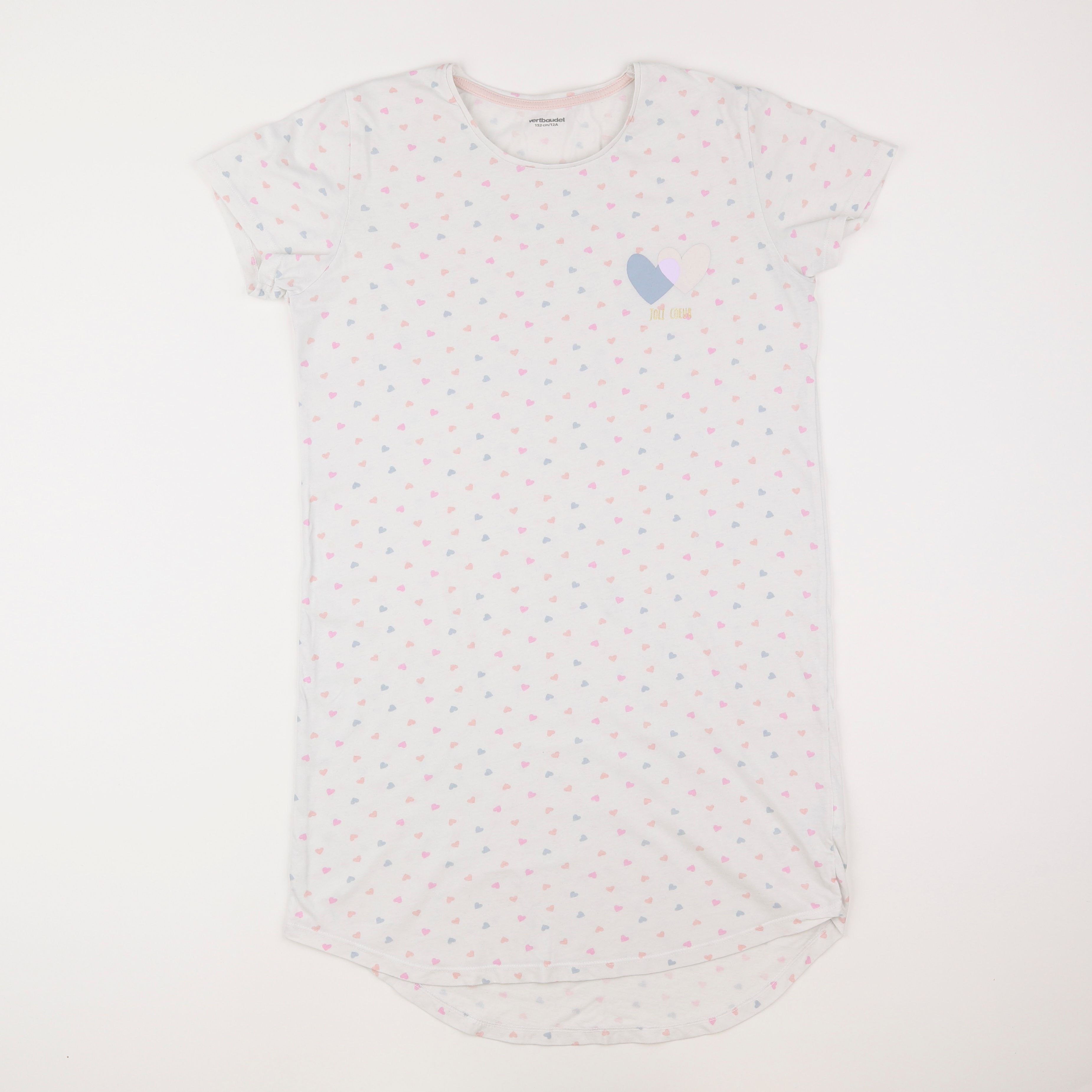 Vertbaudet - chemise de nuit coton blanc - 12 ans