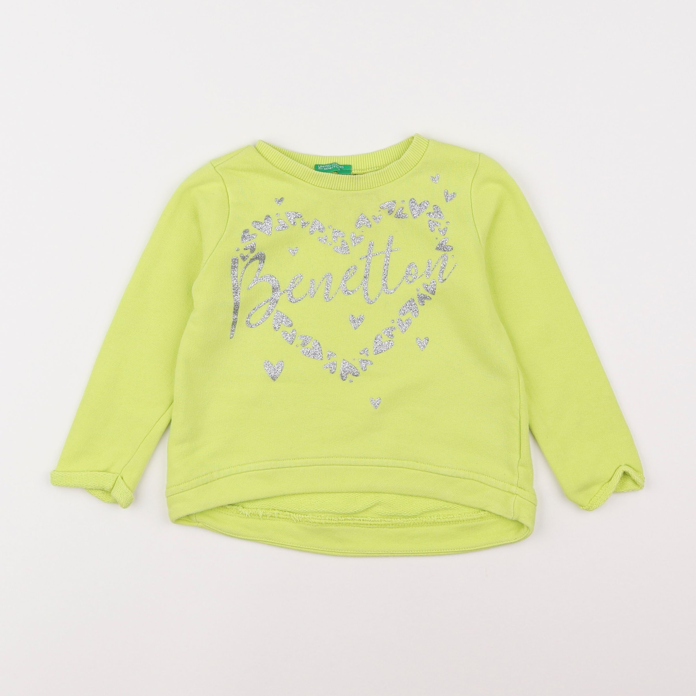 Benetton - sweat vert - 12 mois à 2 ans