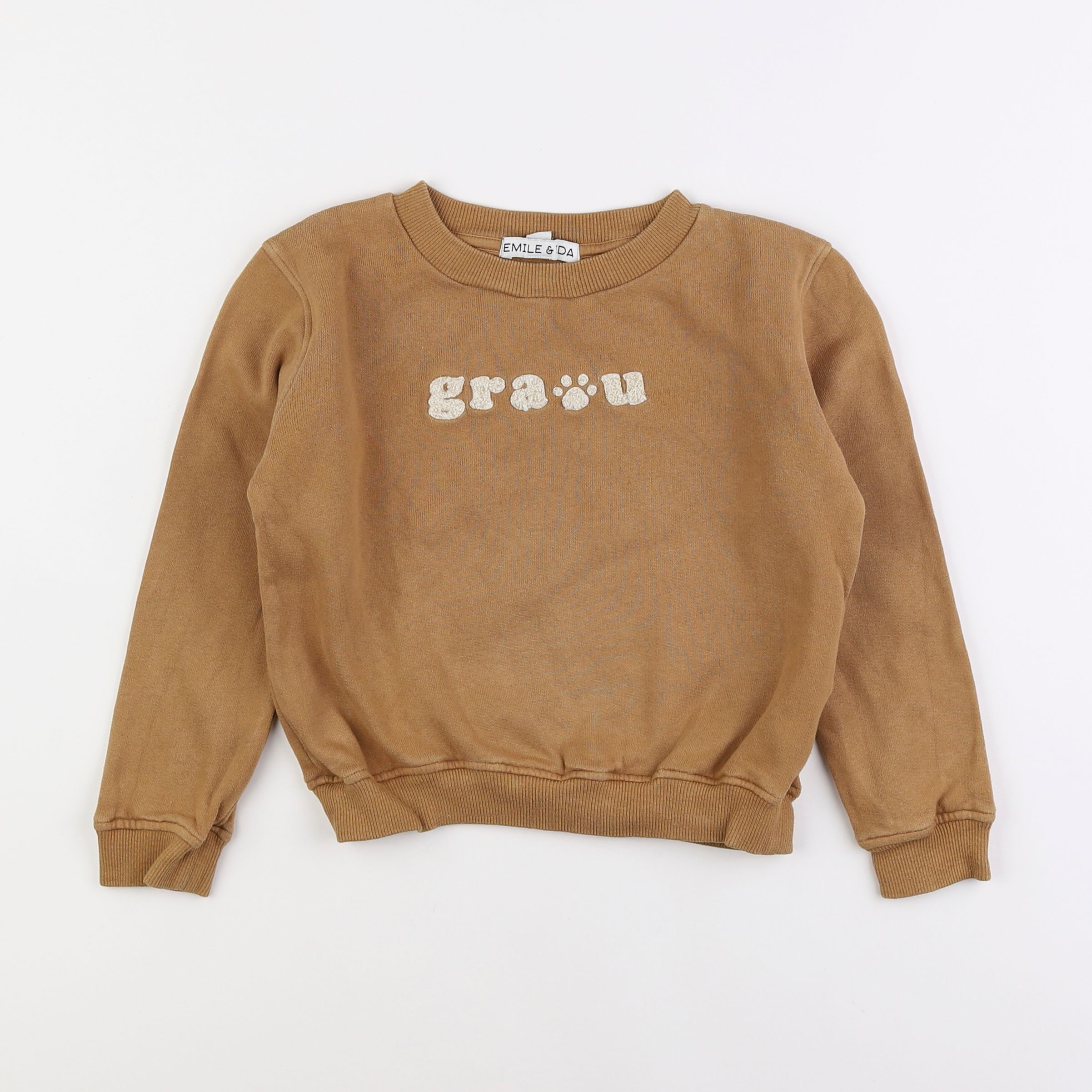 Emile et Ida - sweat marron - 6 ans