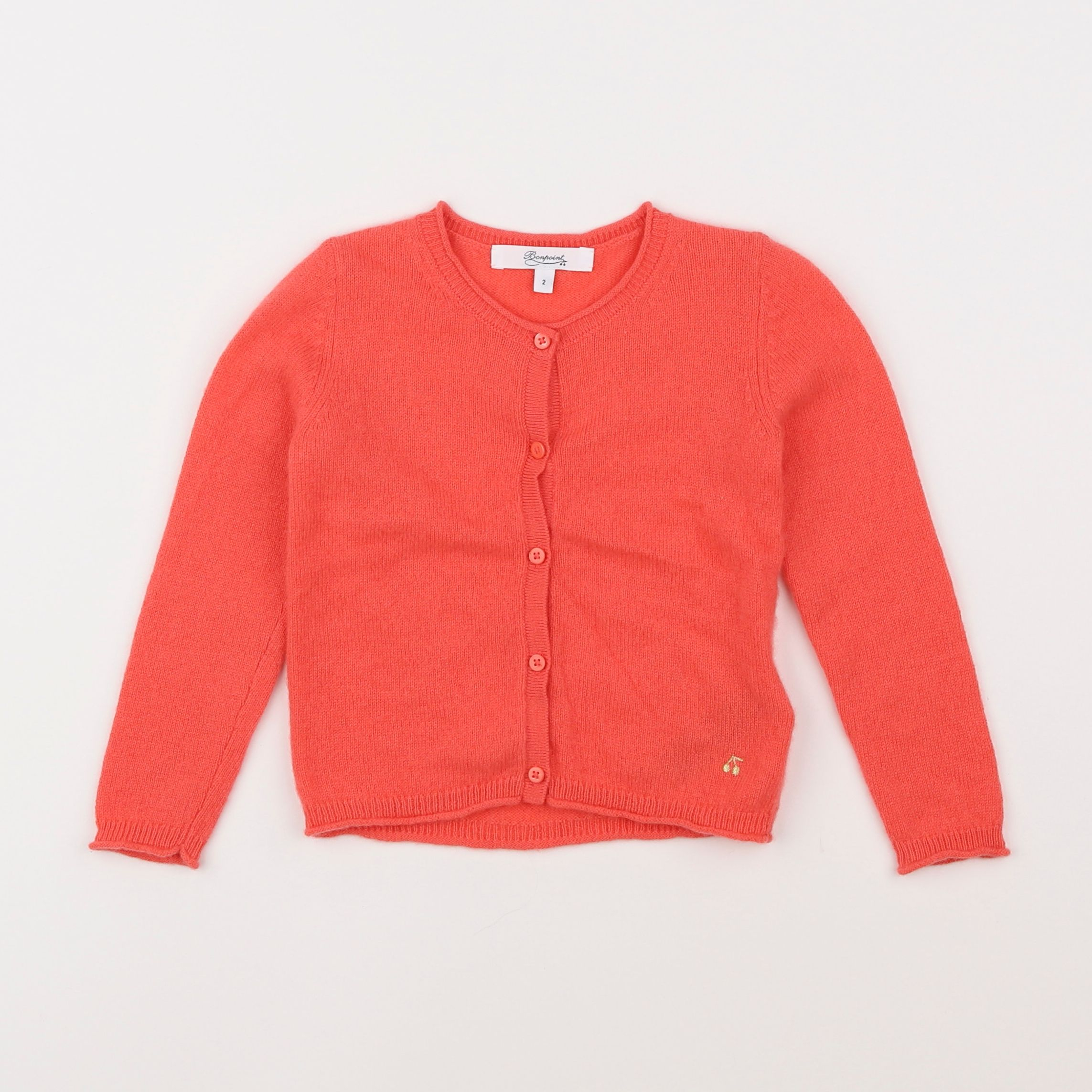 Bonpoint - gilet orange - 2 ans