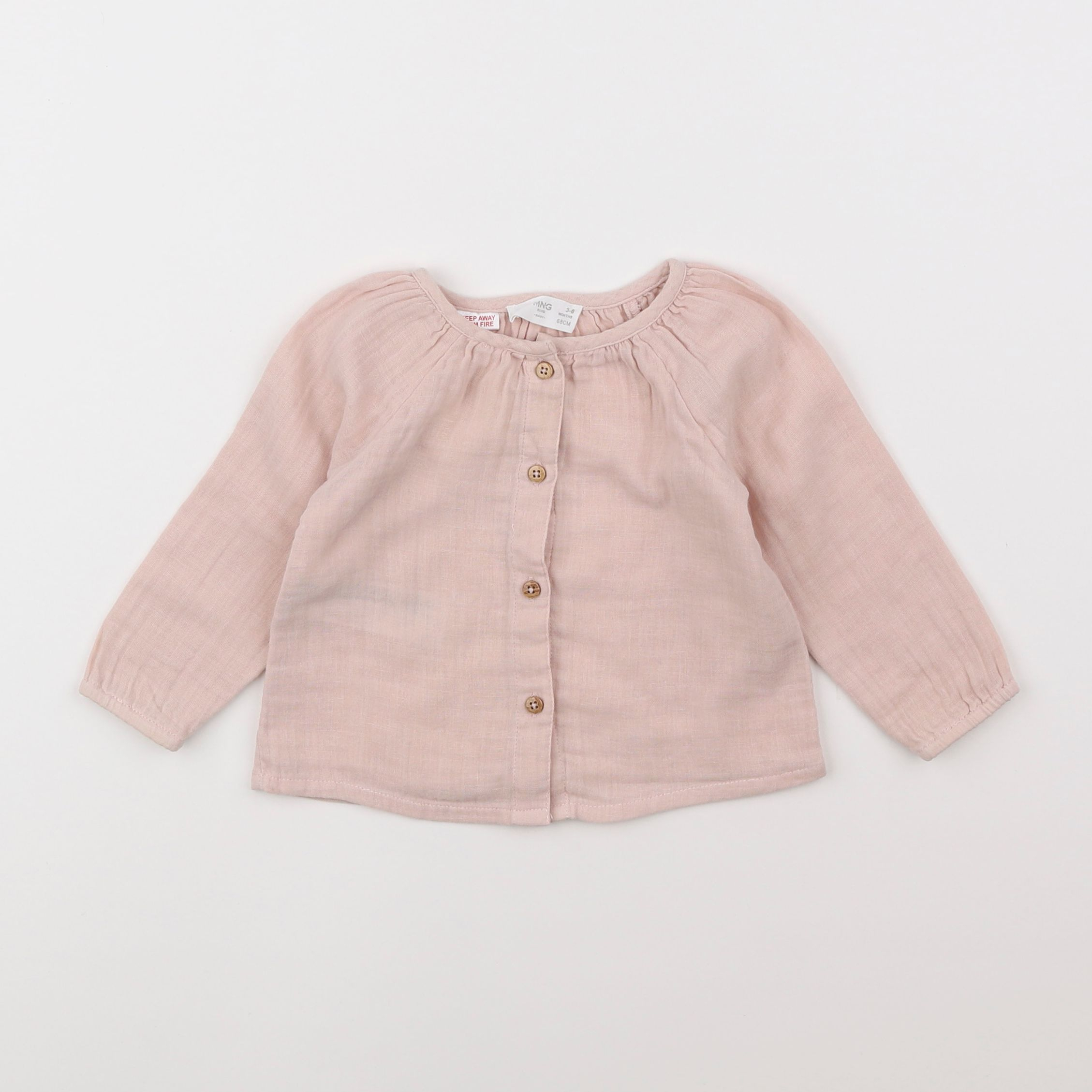 Mango - blouse rose - 3/6 mois