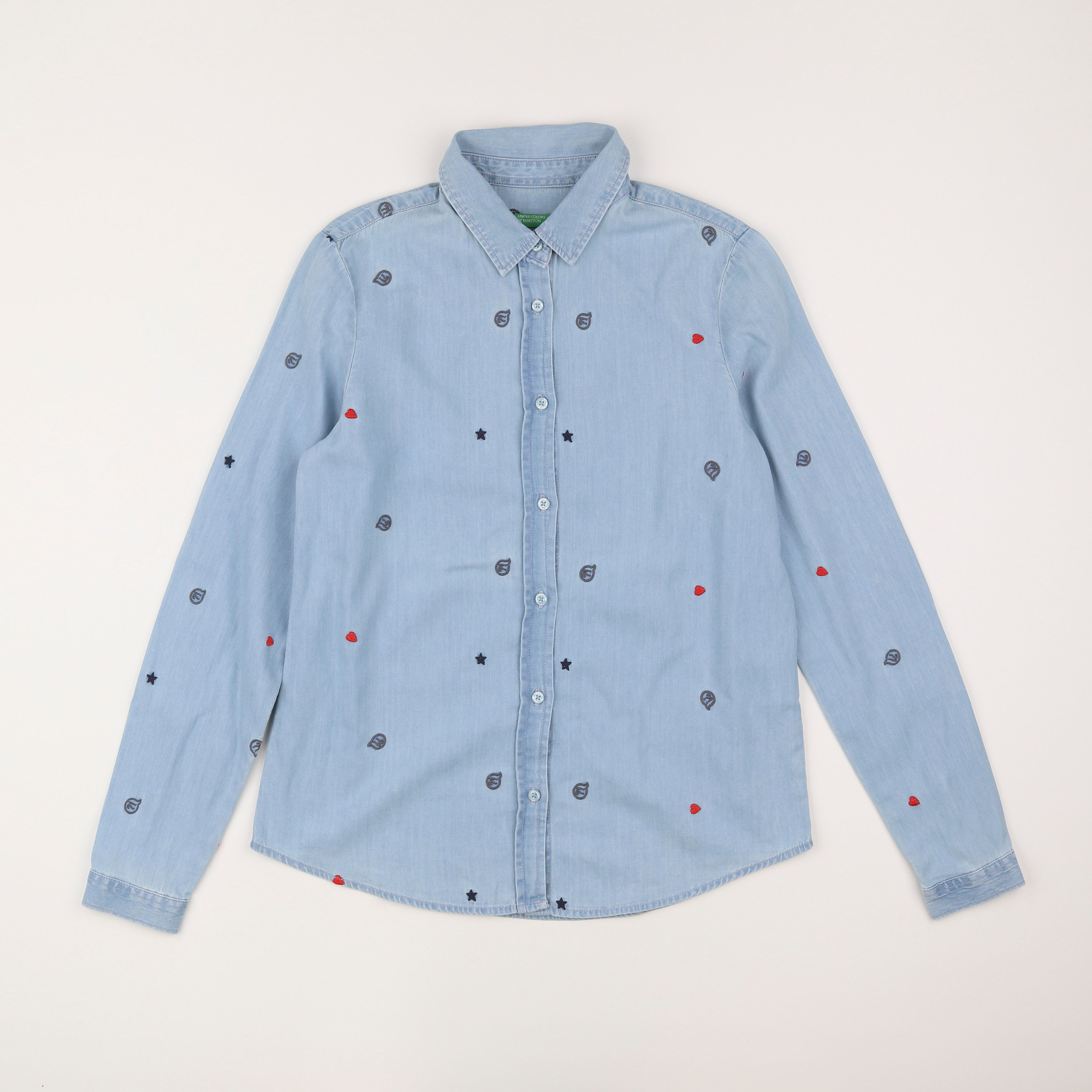 Benetton - chemise bleu - 11/12 ans